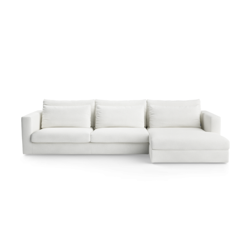 Right-facing 3-seater modular sofa NUVIA upholstered