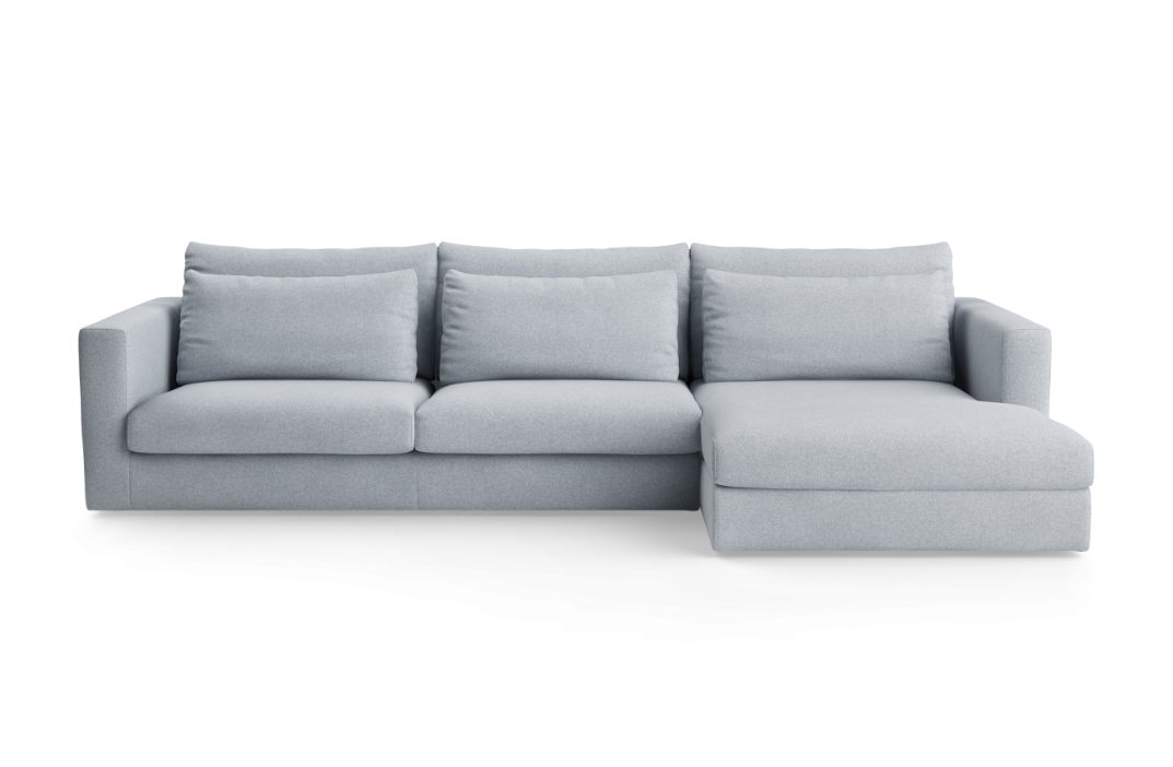 Right-facing 3-seater modular sofa NUVIA upholstered