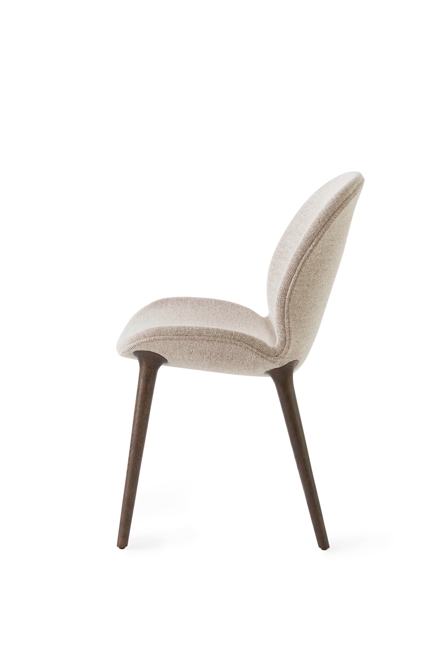 Lodge Chair in Beige with Dark Oak Base