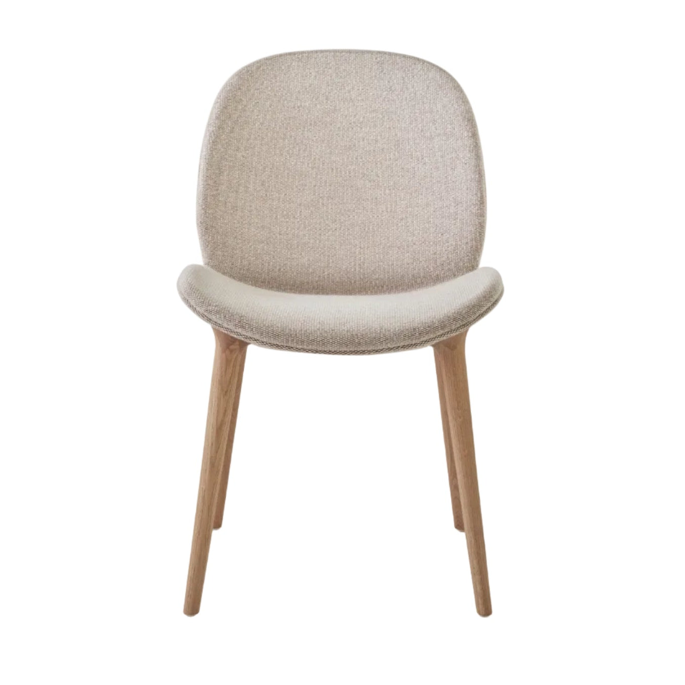 Křeslo LODGE béžové s jasným dubovým podstavcem