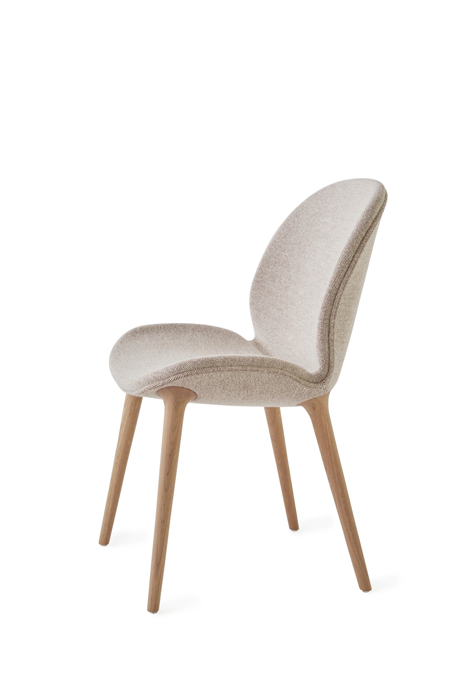 Křeslo LODGE béžové s jasným dubovým podstavcem