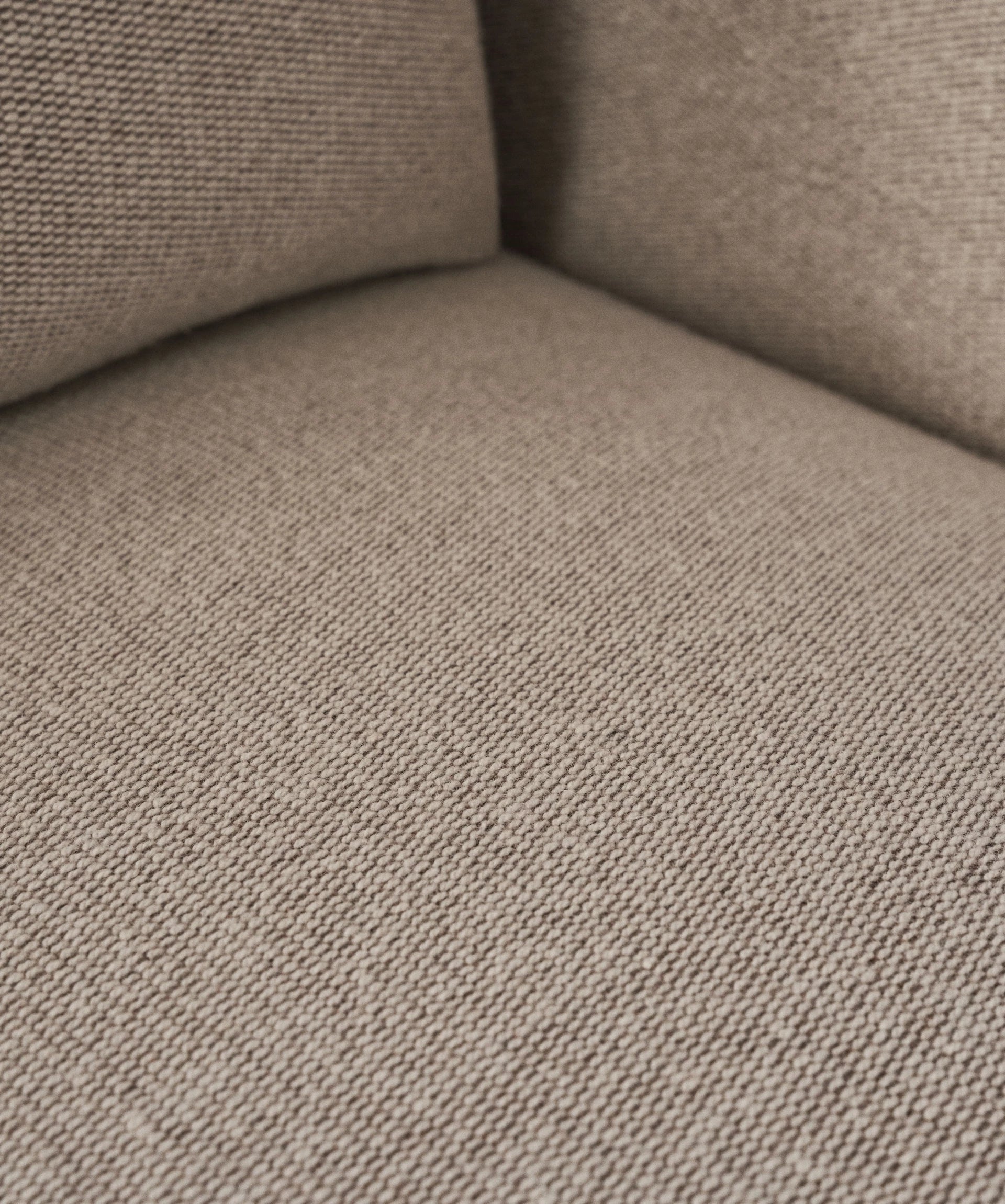 3-Seater Sofa LOFT Dark Beige Brook Fabric with Black Base