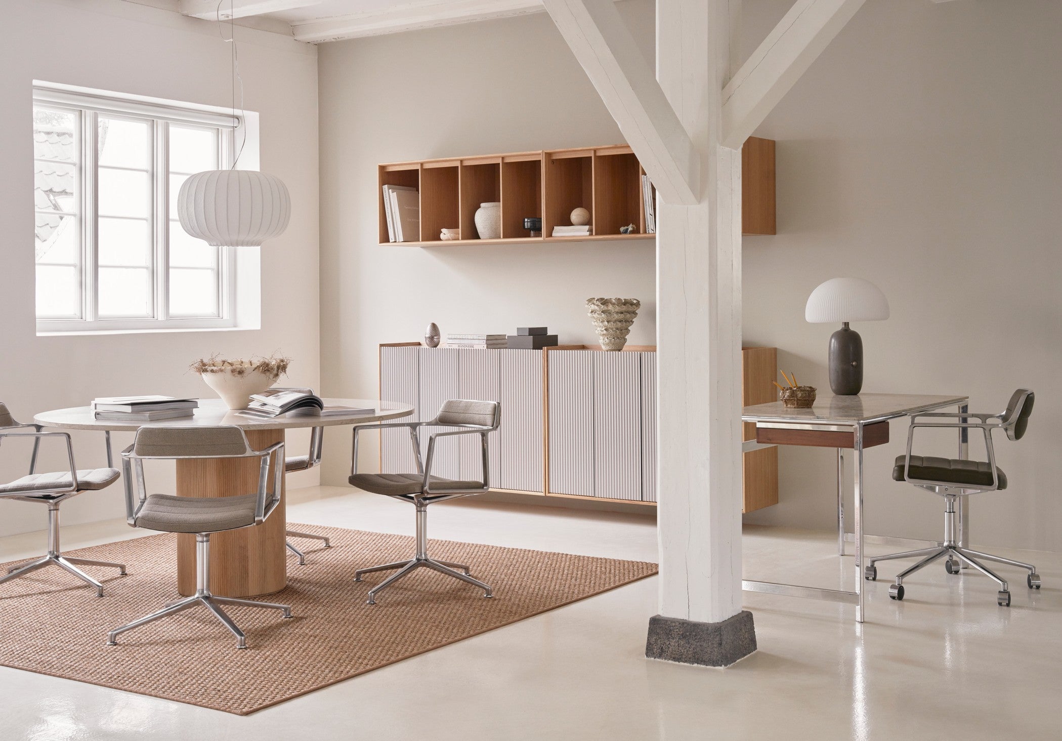 Office chair 453+ black leather with black metal base