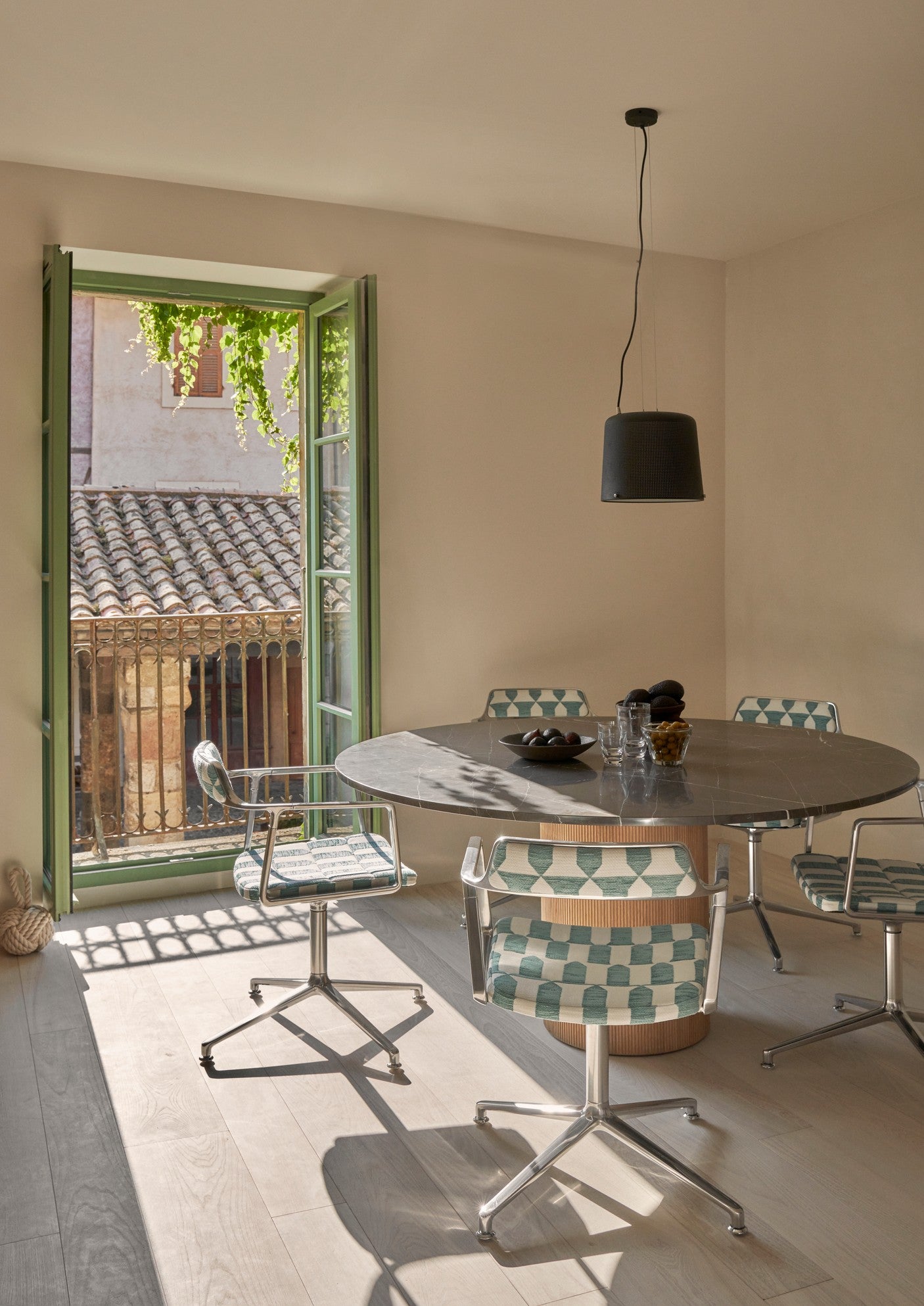 Office Chair 452 – LAGRASSE Blue and White with Metal Base