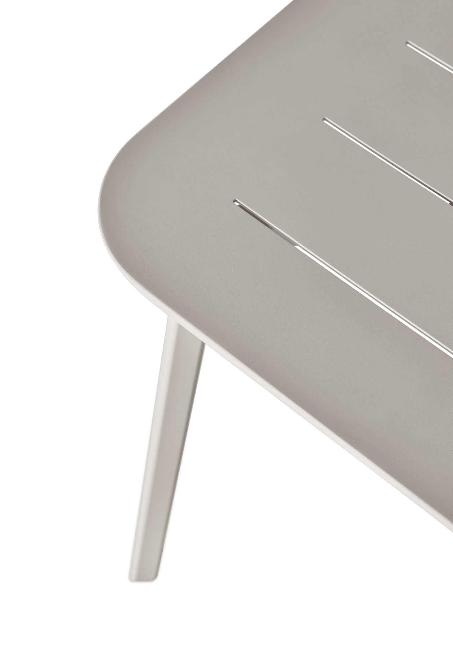 Stolik kawowy zewnętrzny LAGRASSE jasnoszary na taras i do ogrodu – styl minimalistyczny