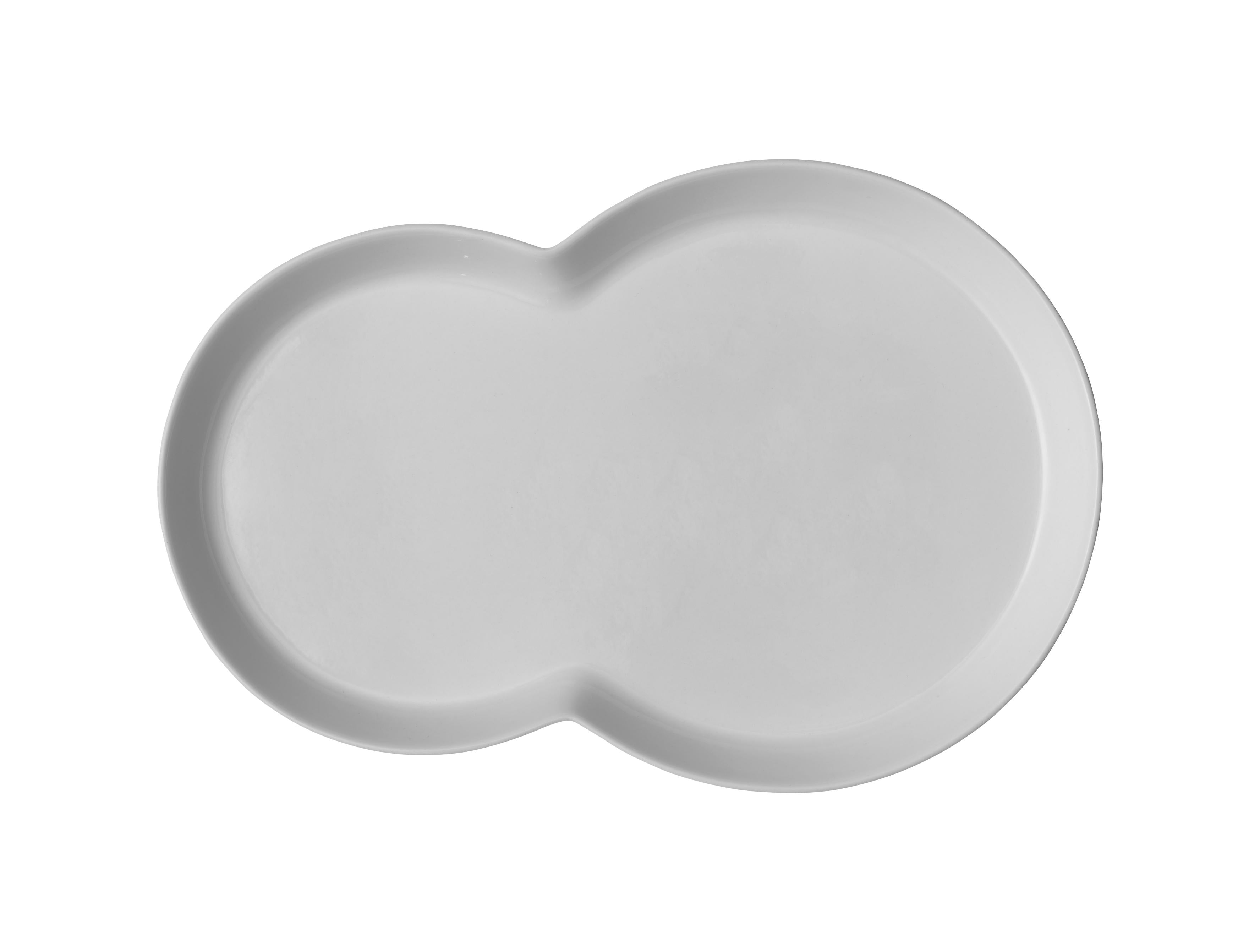 Sada dvou brunchových talířů VIPP bílá porcelán