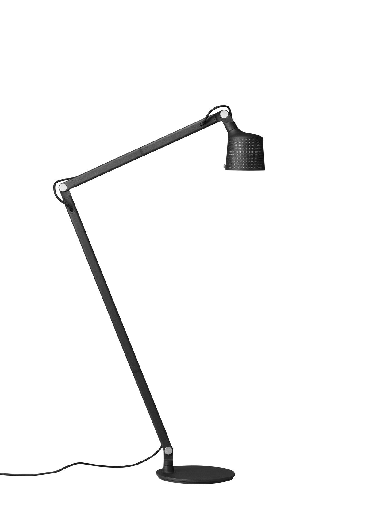Lampa stojąca 525 czarny metal – szkło