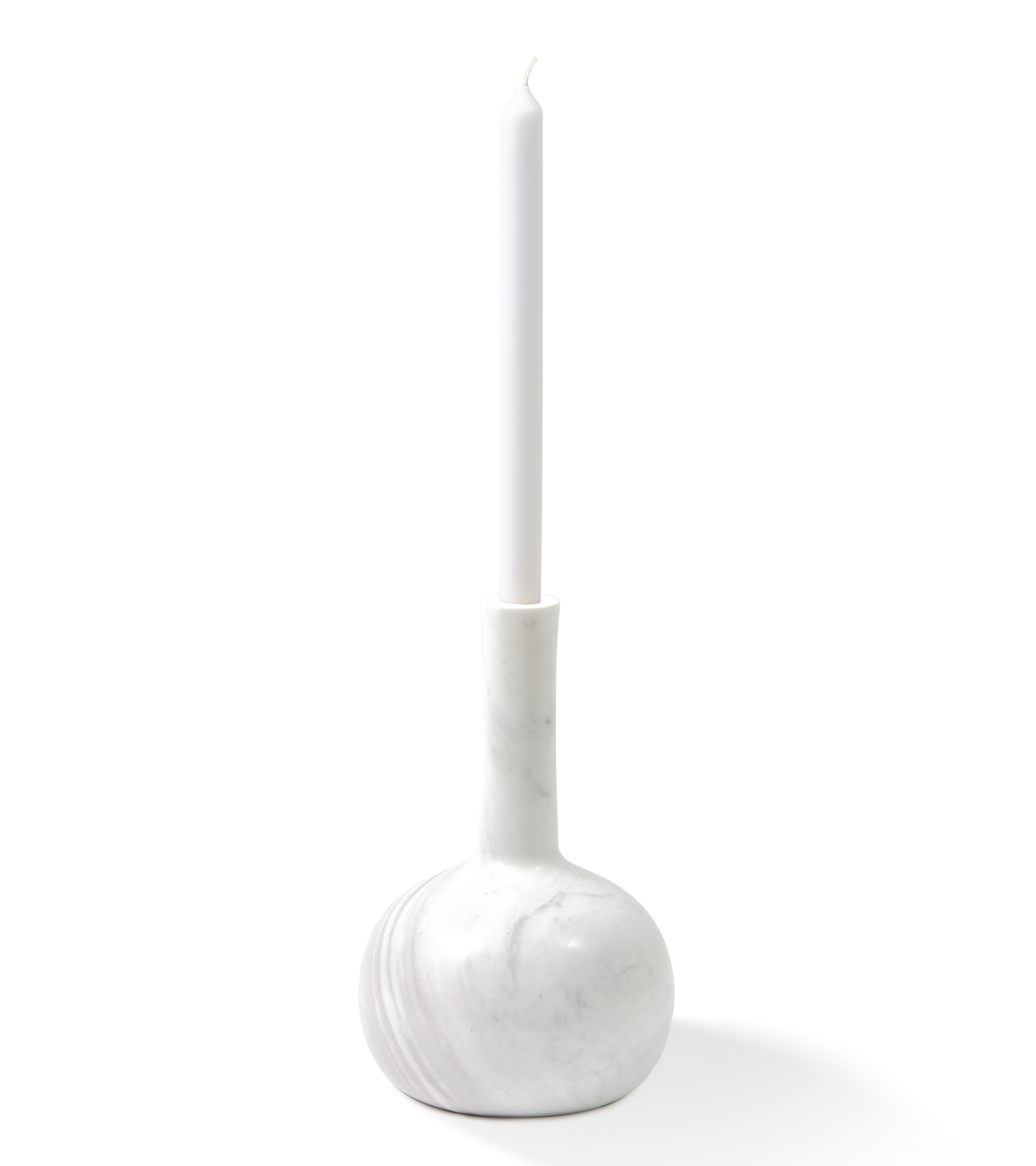 HERITAGE BELL candle holder white marble