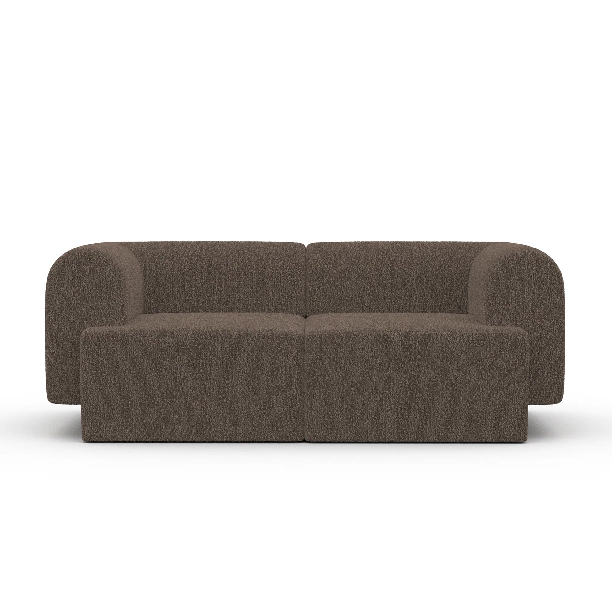 2-Seater Sofa TORI Brown Bouclé