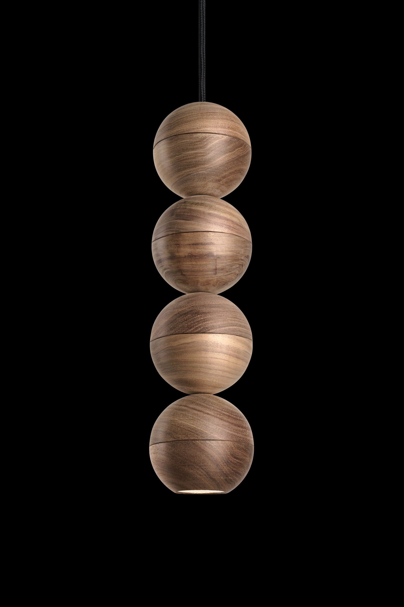 WOODOO pendant lamp in light walnut wood