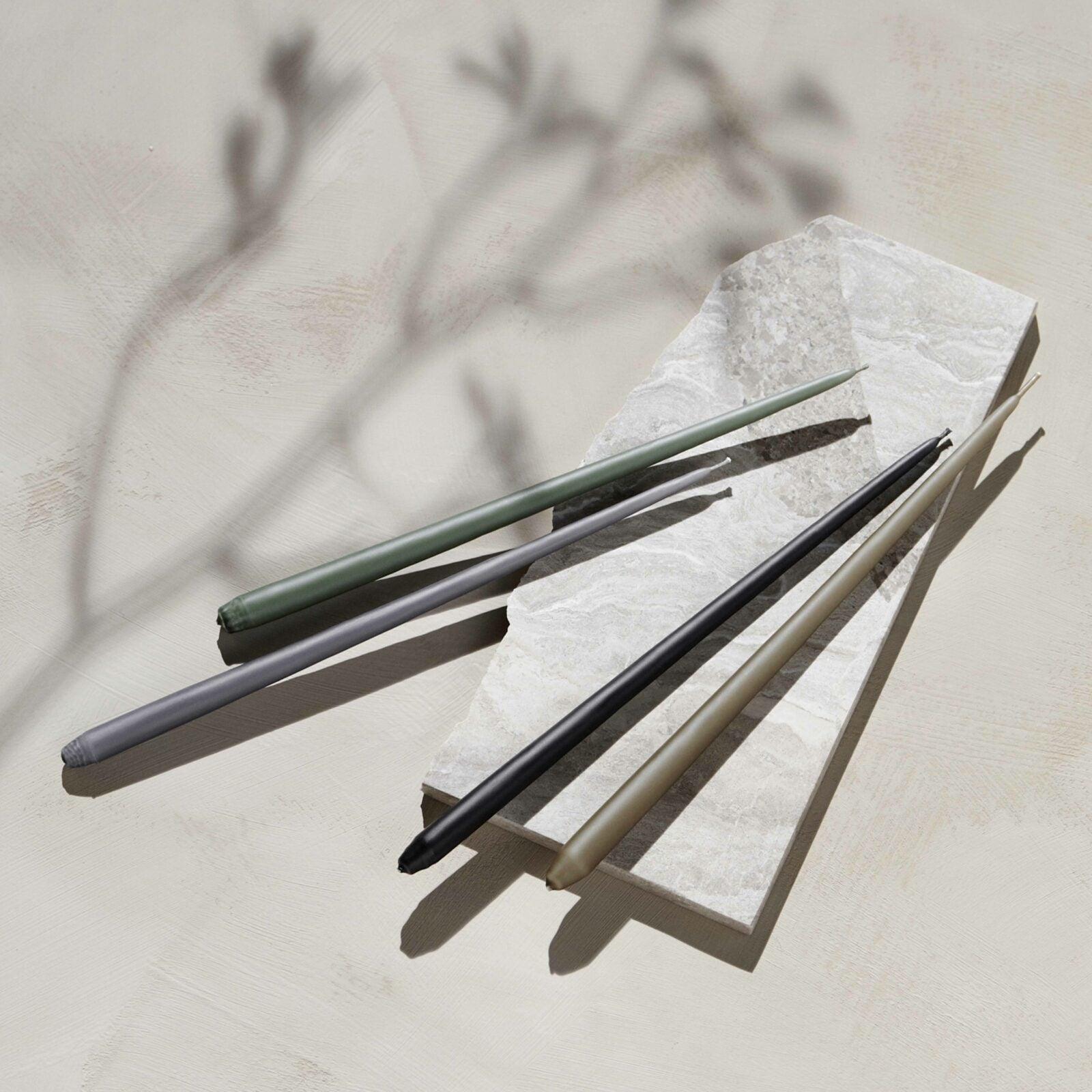 Zestaw 6 świeczek STOFF NAGEL ciemnoszary Stoff Nagel    Eye on Design