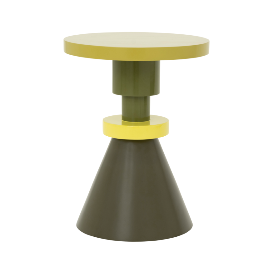 GJENG green side table with yellow
