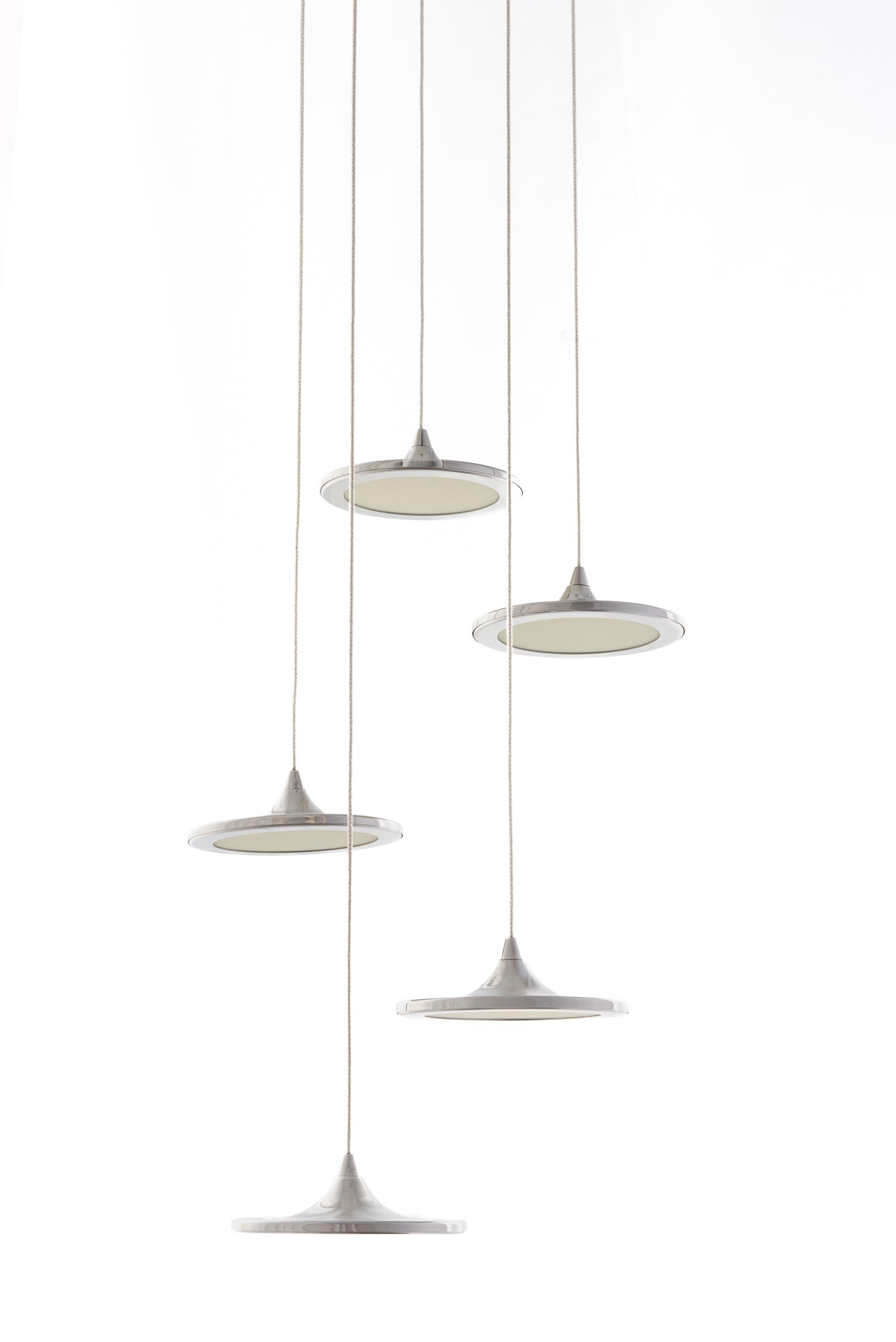 LUNA inox pendant lamp set