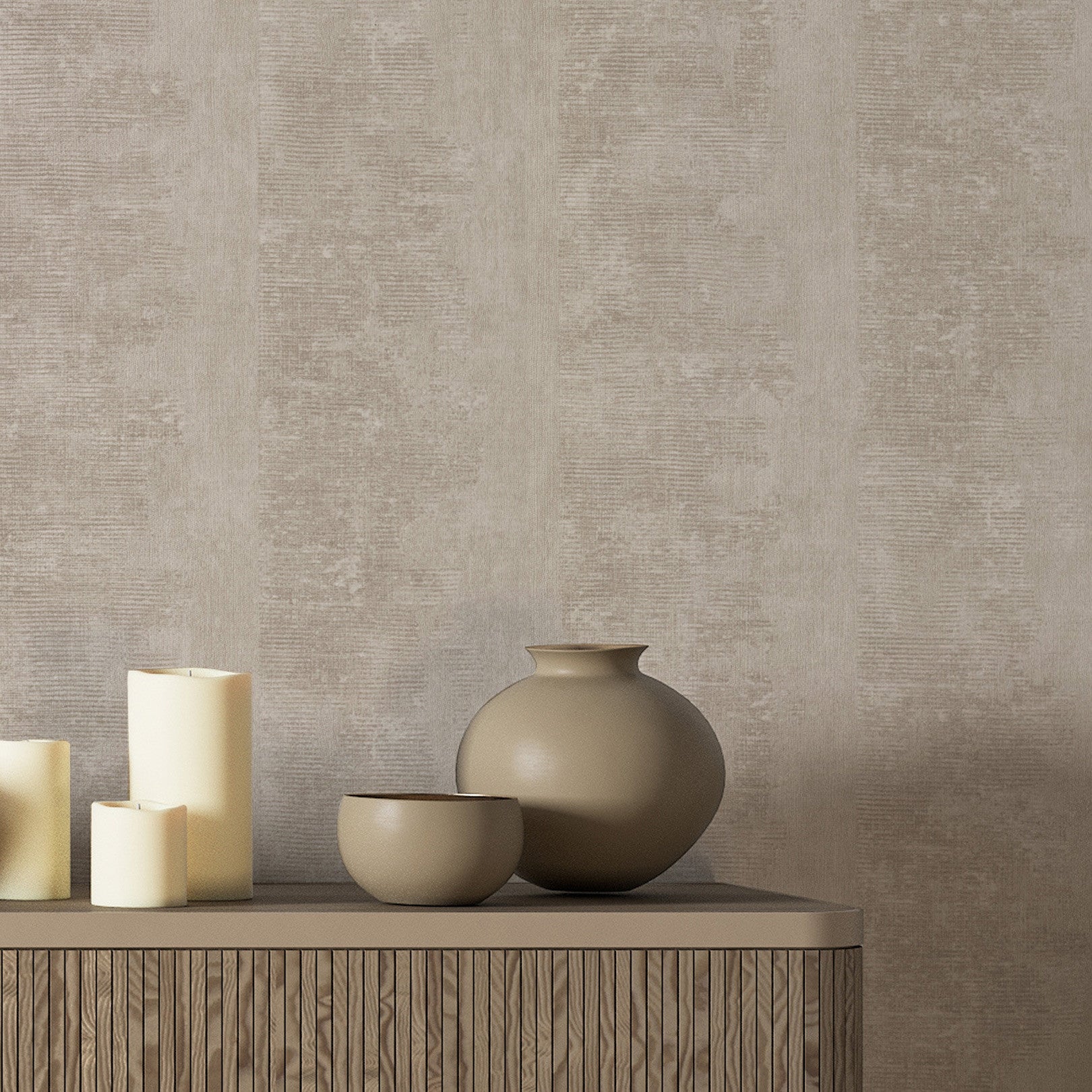 Tapeta strukturalní s efektem patiny ZUMAIA - GREGE hnědo-šedá