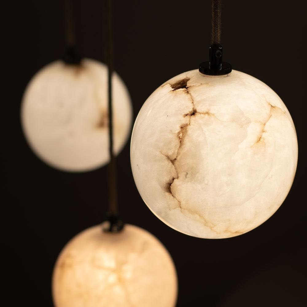 Żyrandol alabastrowy SELENE nikiel Embassy Interiors    Eye on Design