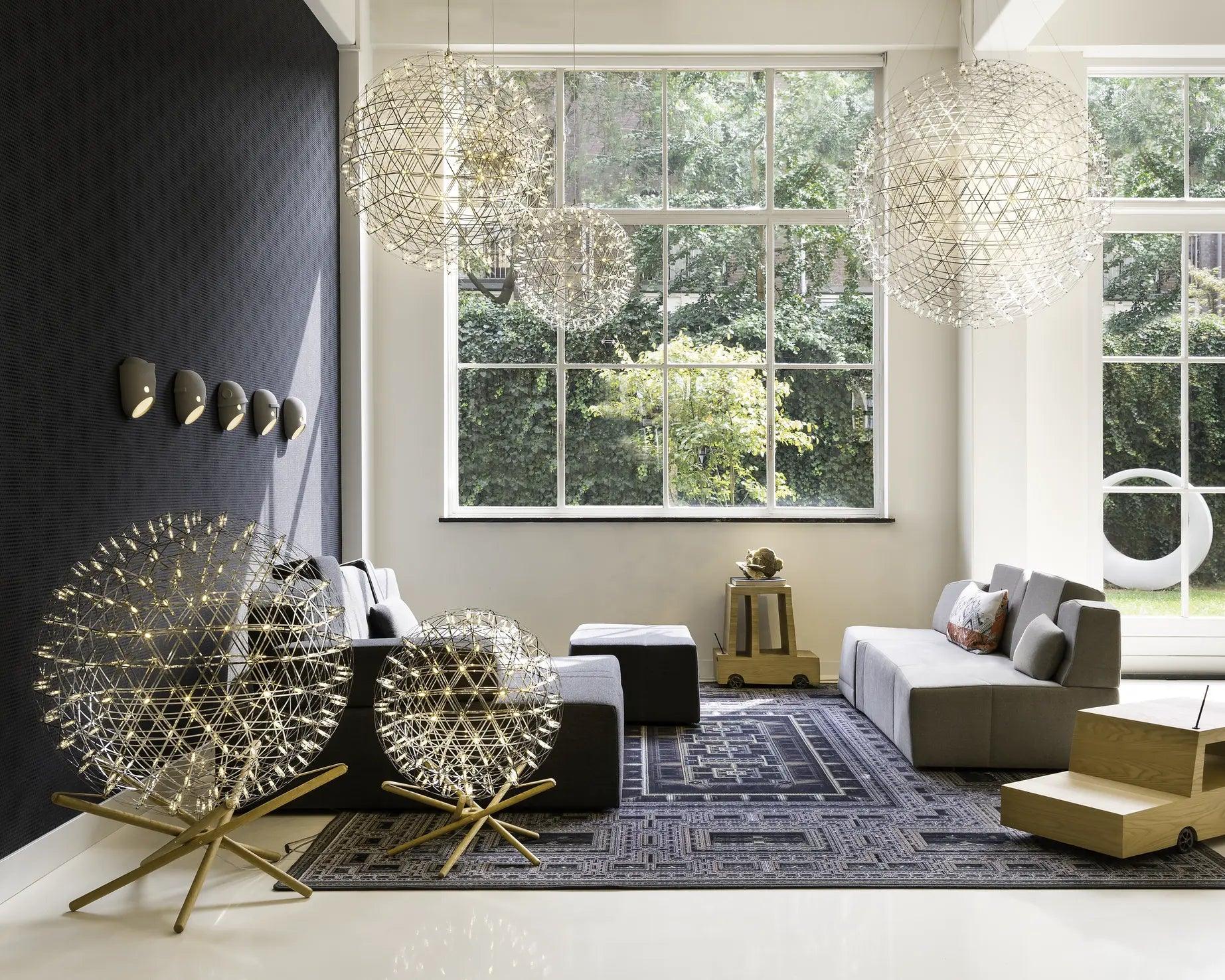 Żyrandol RAIMOND II R127-R163-R199 stal nierdzewna Moooi    Eye on Design