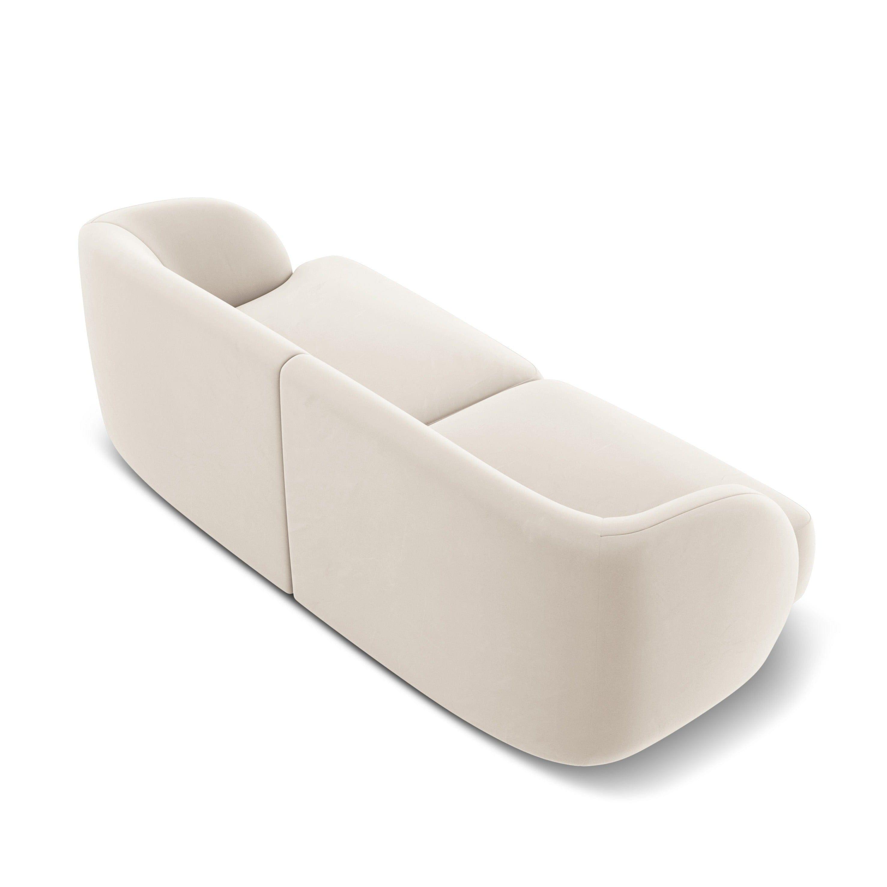 Sofa aksamitna 2-osobowa MILEY beżowy Micadoni    Eye on Design