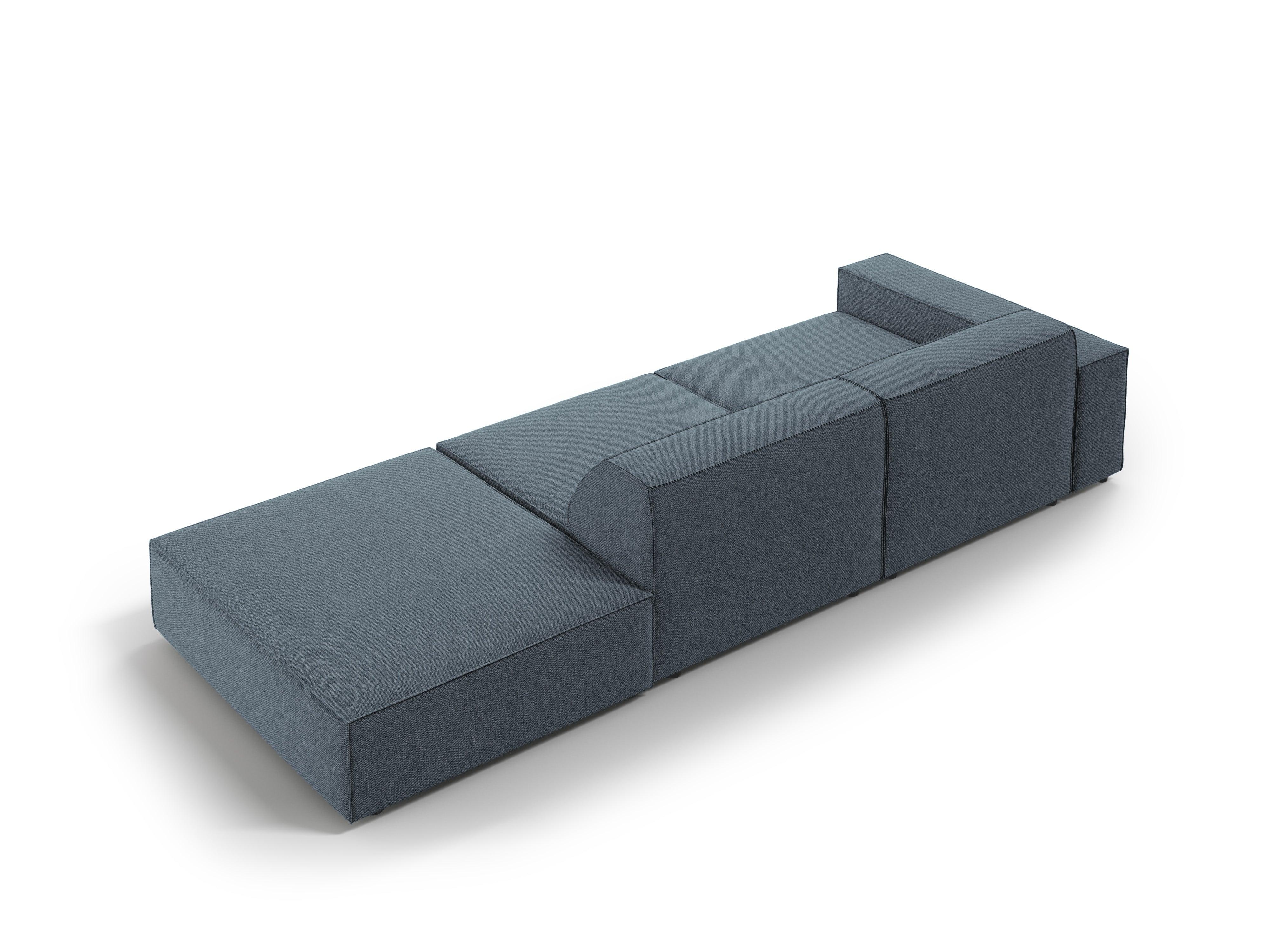 Sofa prawostronna 3-osobowa JODIE niebieski Micadoni    Eye on Design