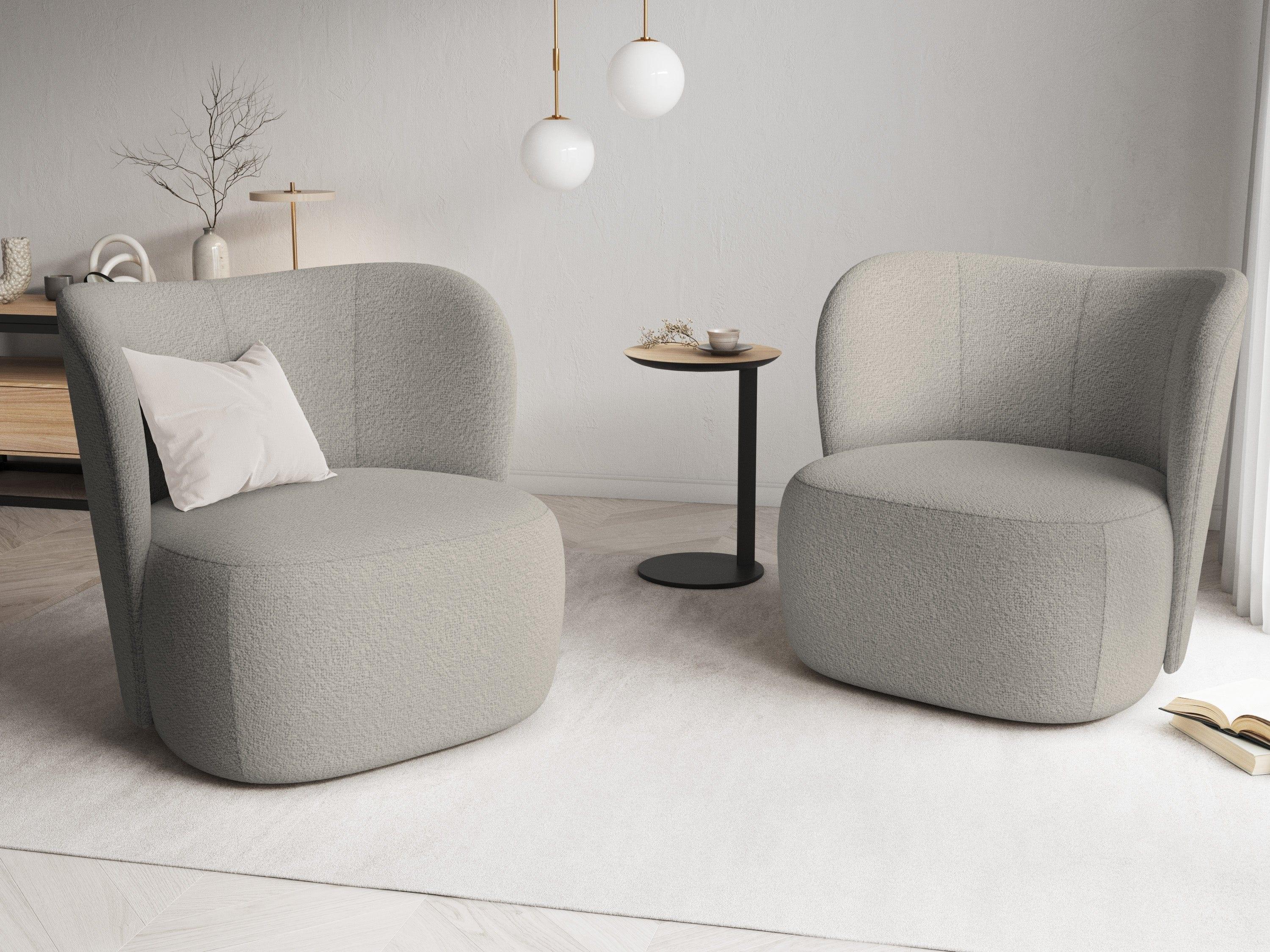 Fotel SAAMIT boucle szary Micadoni    Eye on Design