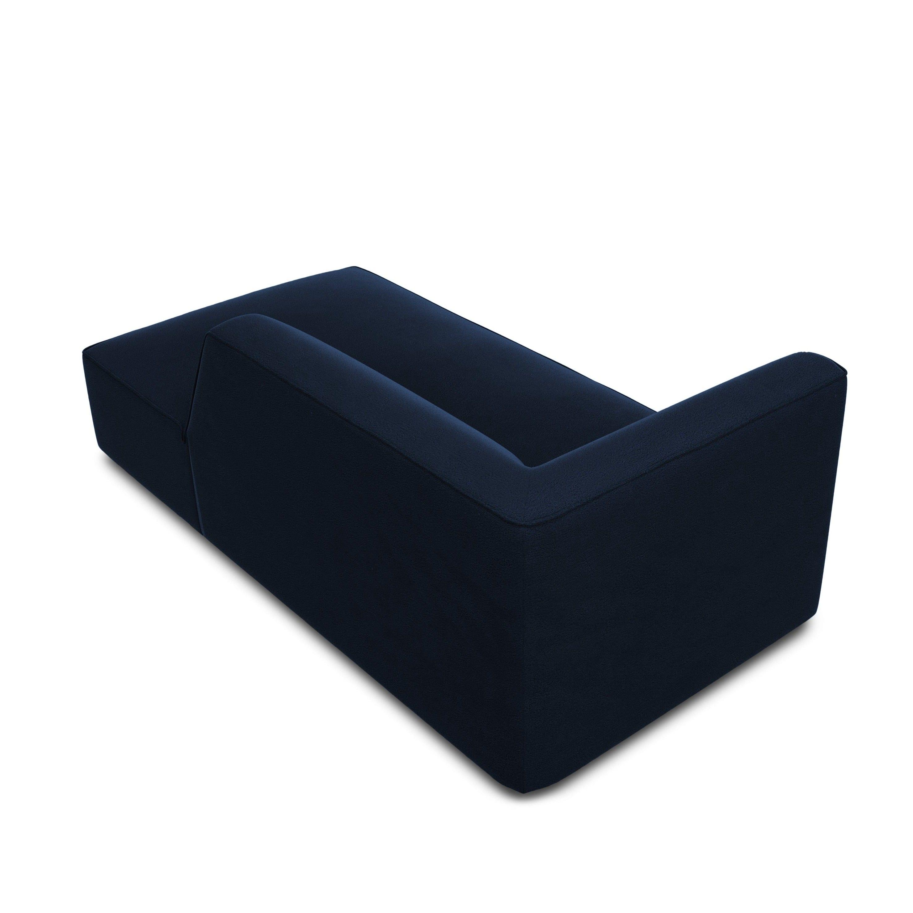 Szezlong aksamitny prawostronny RUBY granat królewski Micadoni    Eye on Design