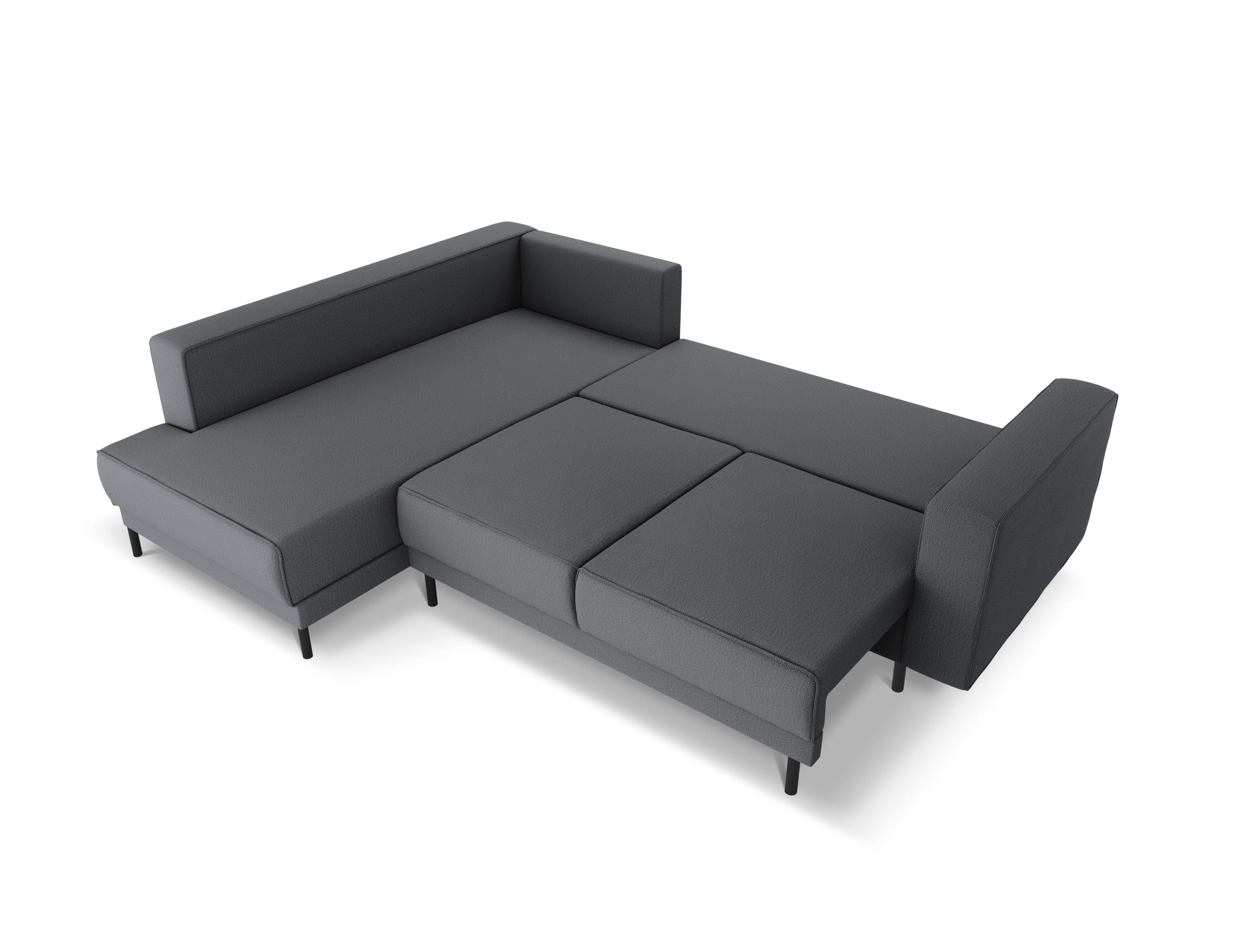 Narożnik lewostronny z funkcją spania CARO ciemnoszary Micadoni    Eye on Design