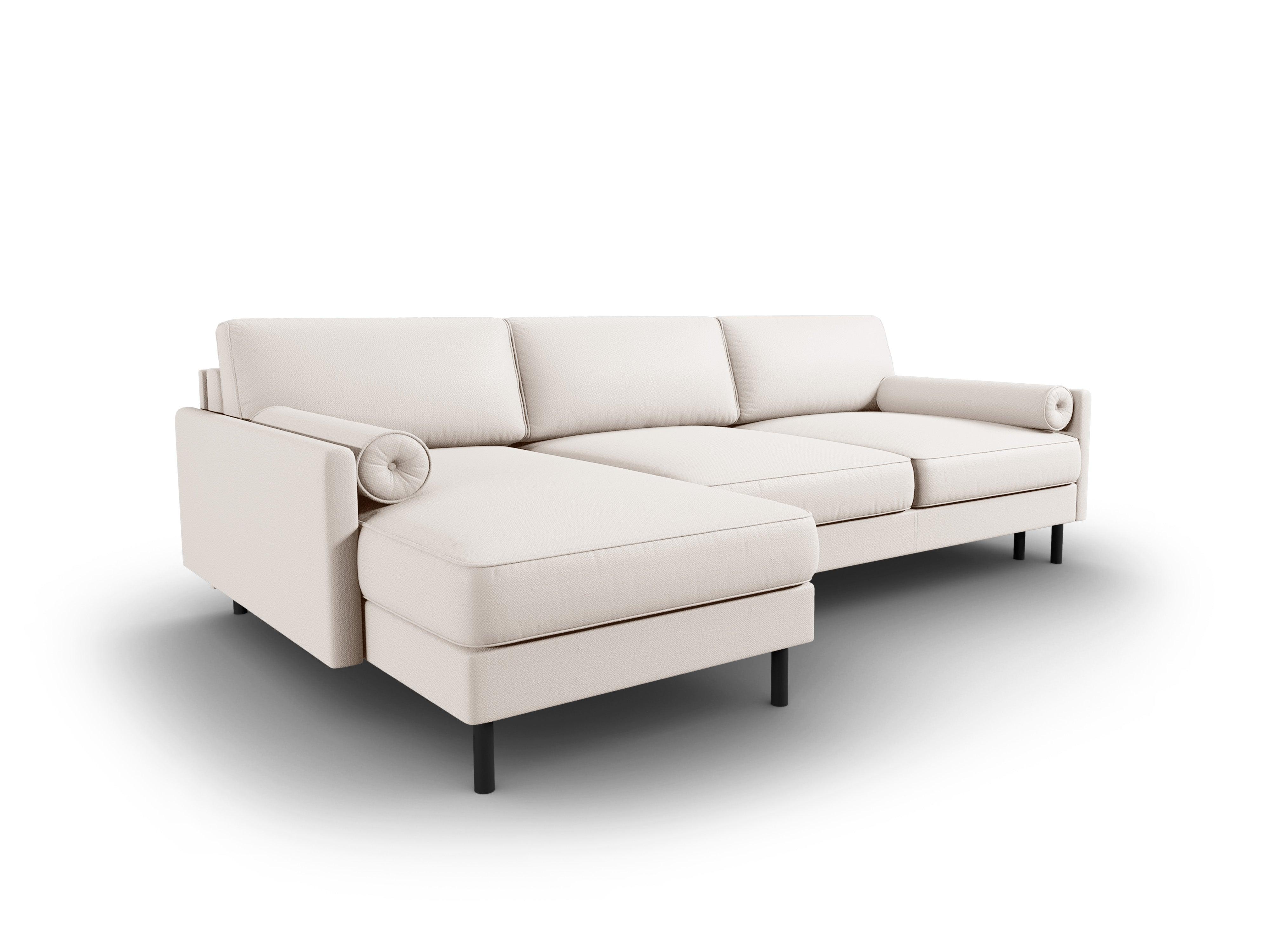 Narożnik lewostronny z funkcją spania SCOTT jasnobeżowy Micadoni    Eye on Design