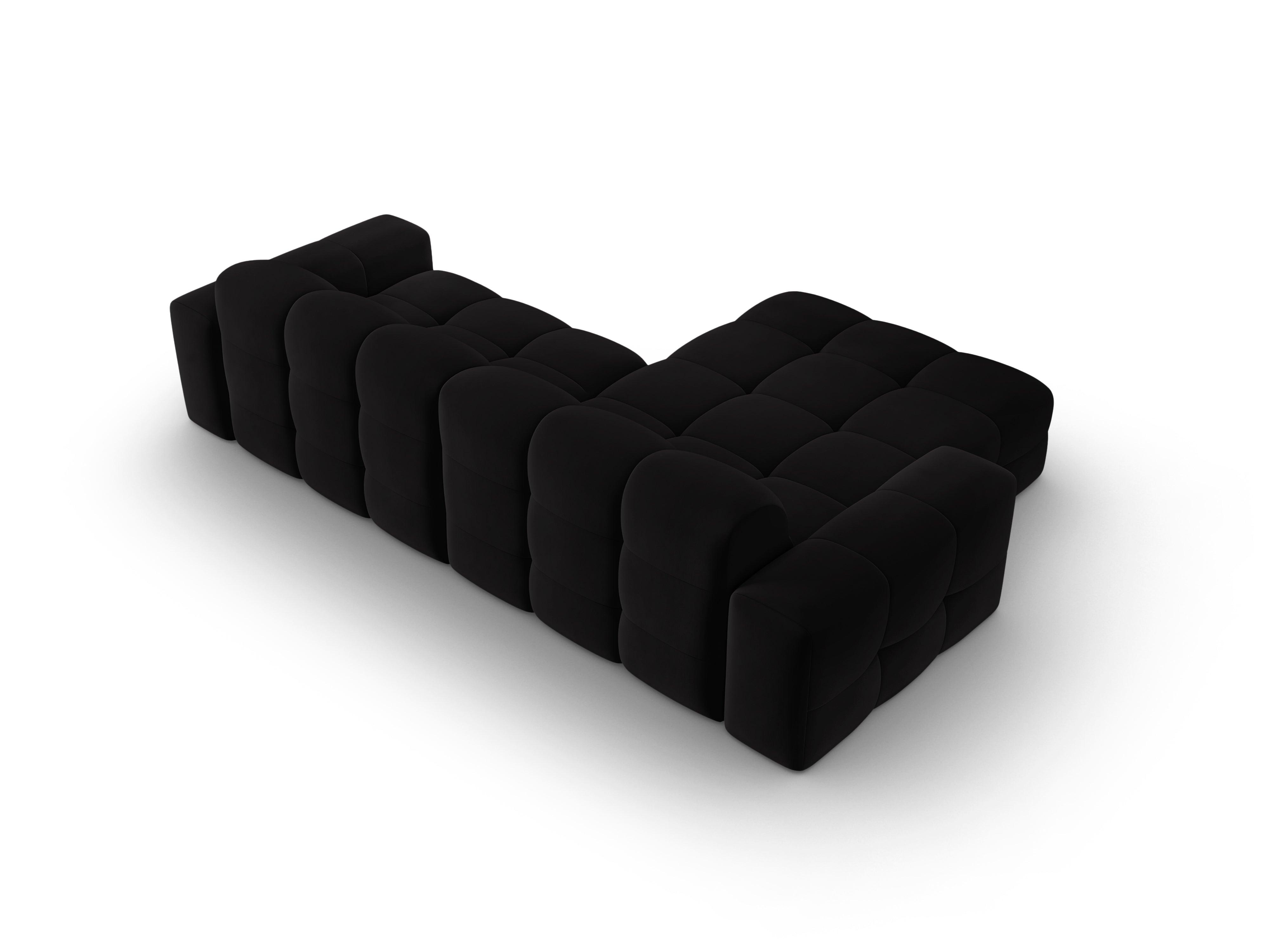 Narożnik lewostronny 4-osobowy KENDAL czarny Micadoni    Eye on Design