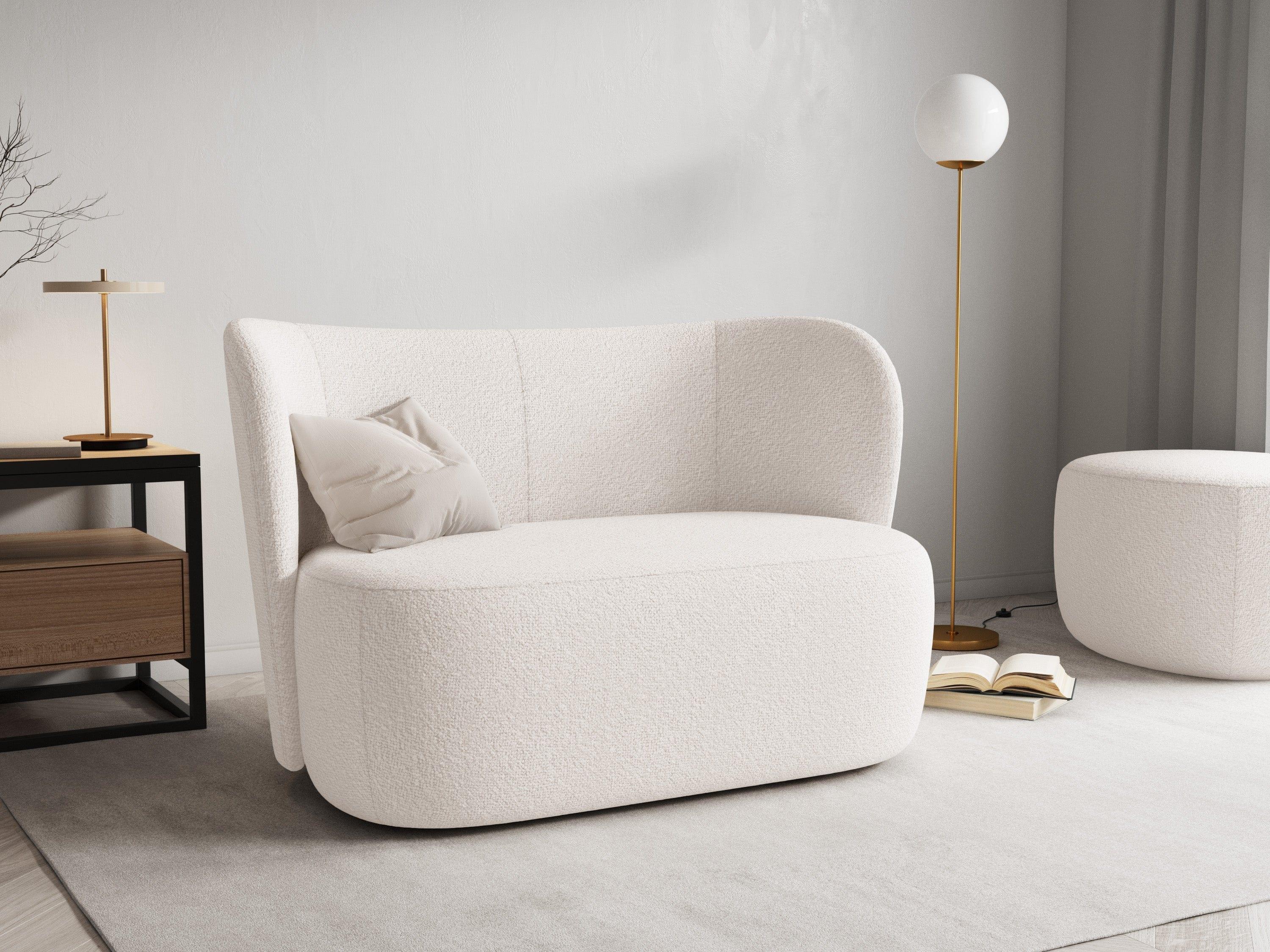 Puf SAAMIT boucle beżowy Micadoni    Eye on Design