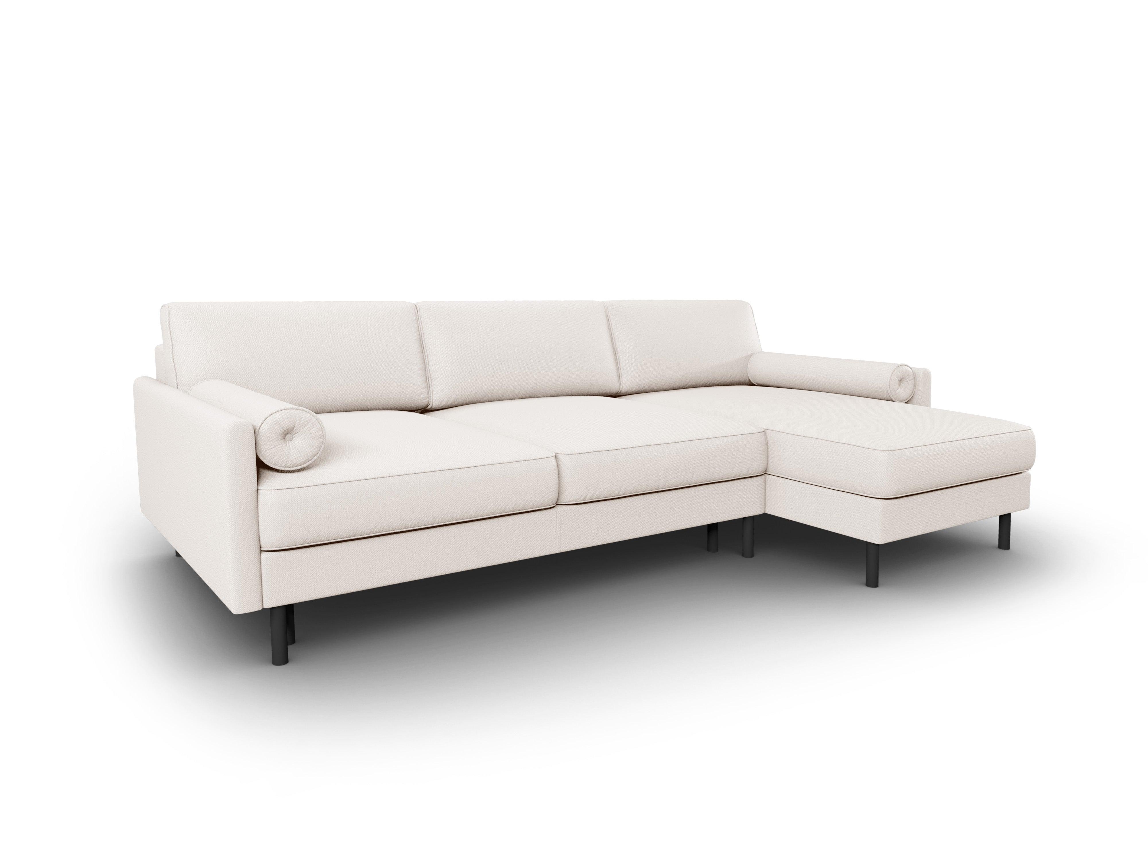 Narożnik prawostronny z funkcją spania SCOTT jasnobeżowy Micadoni    Eye on Design