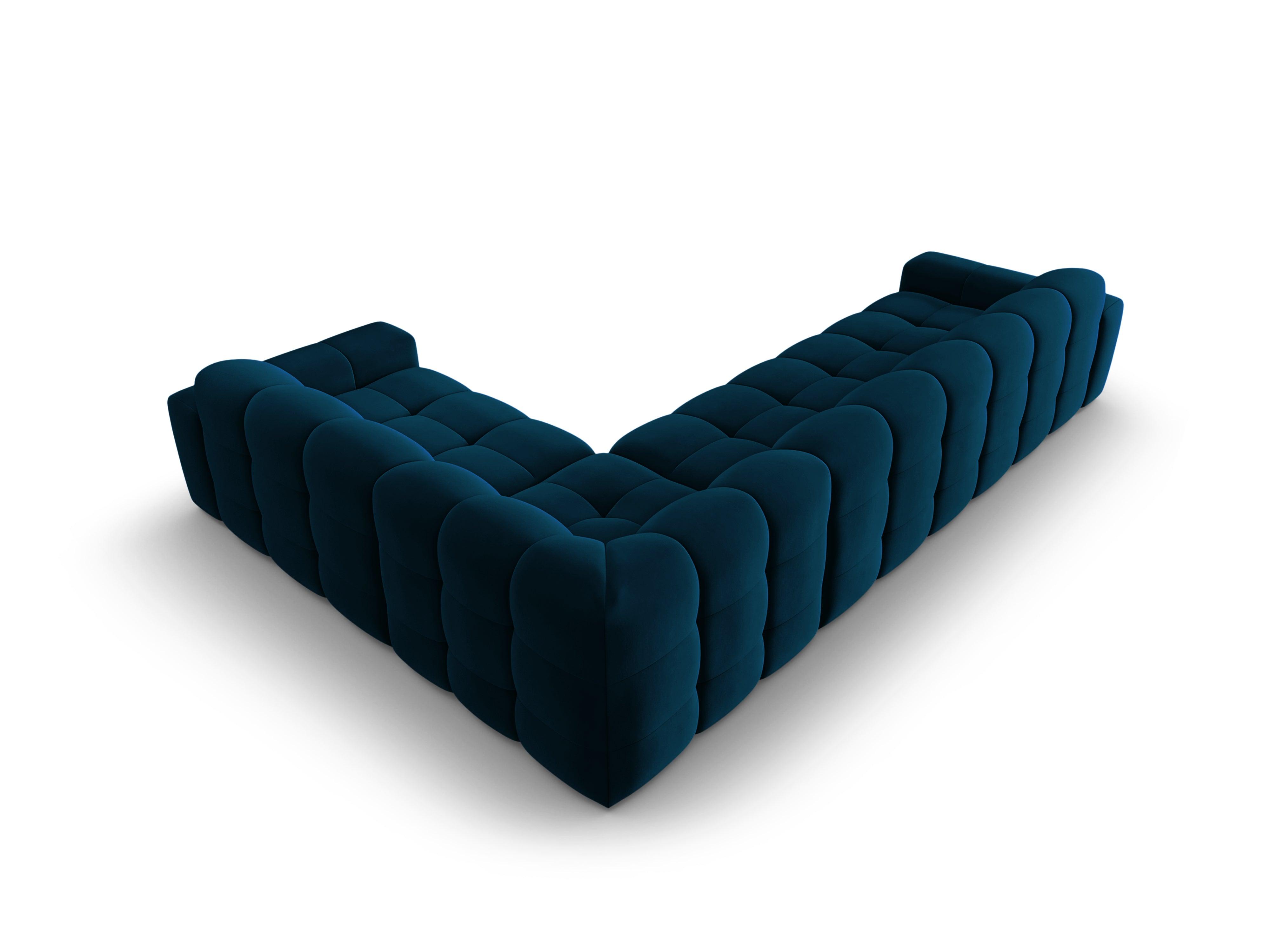 Narożnik prawostronny 6-osobowy KENDAL granatowy Micadoni    Eye on Design