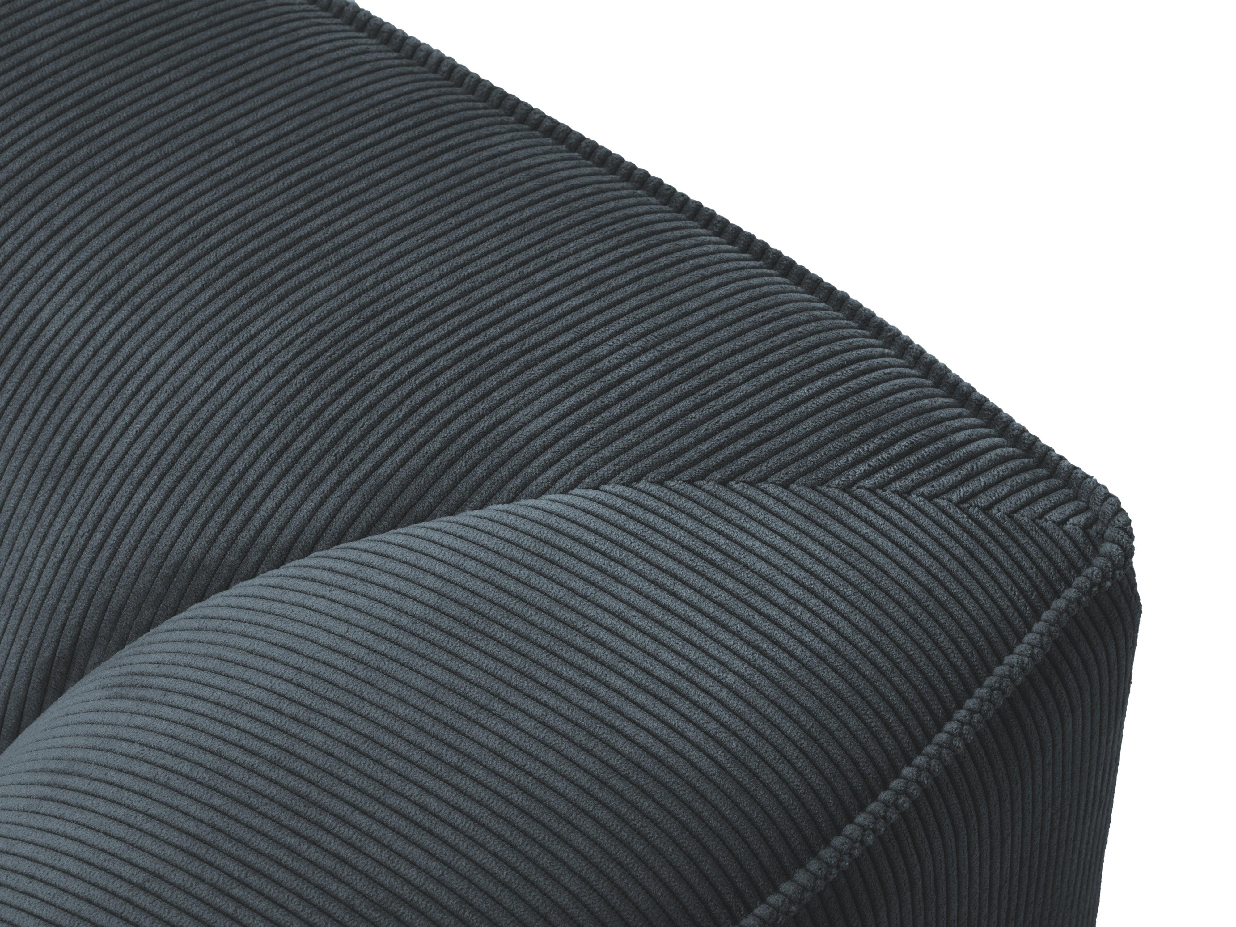 Narożnik w kształcie U sztruksowa prawostronny RUBY niebieski Micadoni    Eye on Design