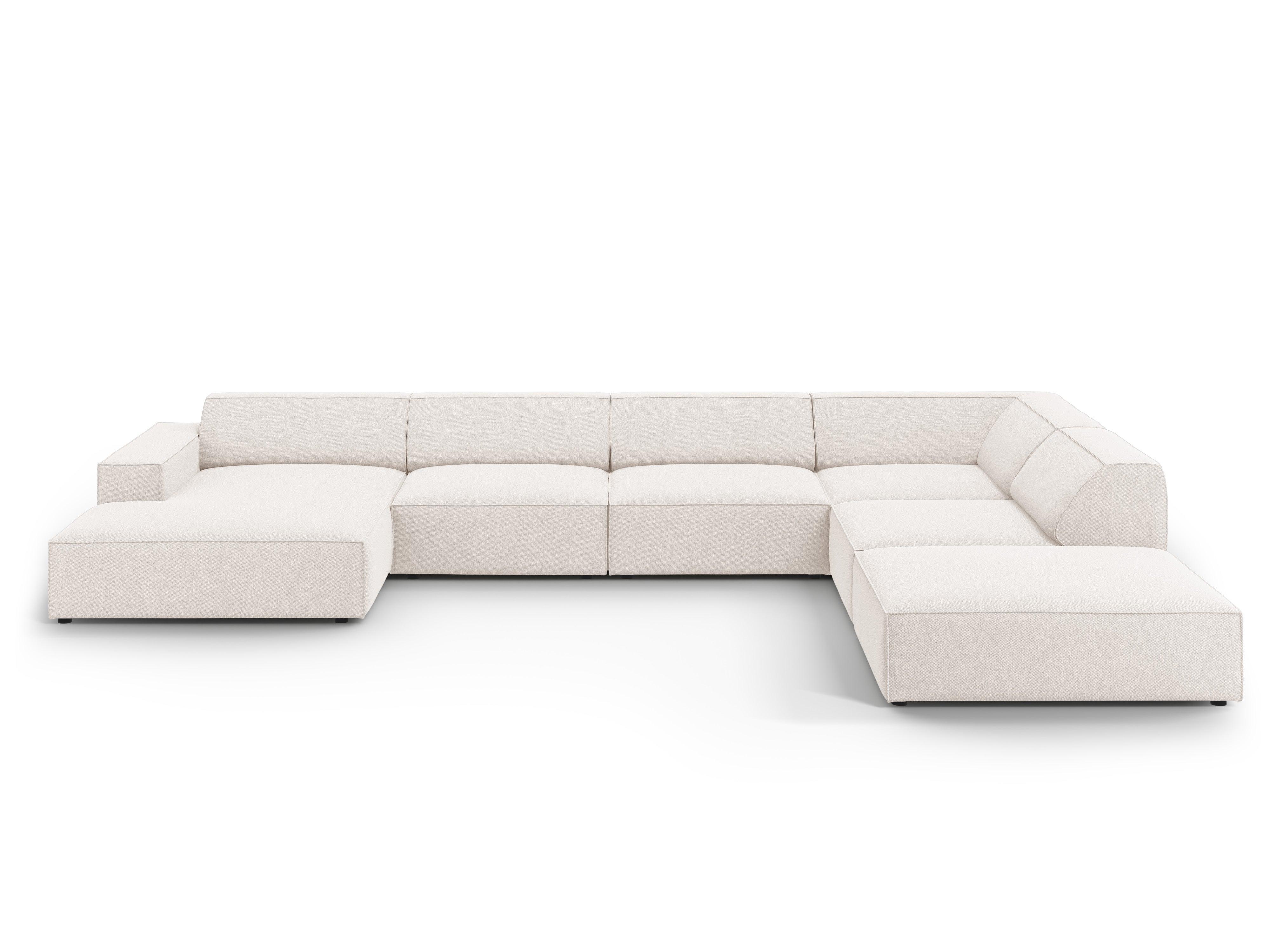 Sofa panoramiczna prawostronna JODIE jasnobeżowy Micadoni    Eye on Design