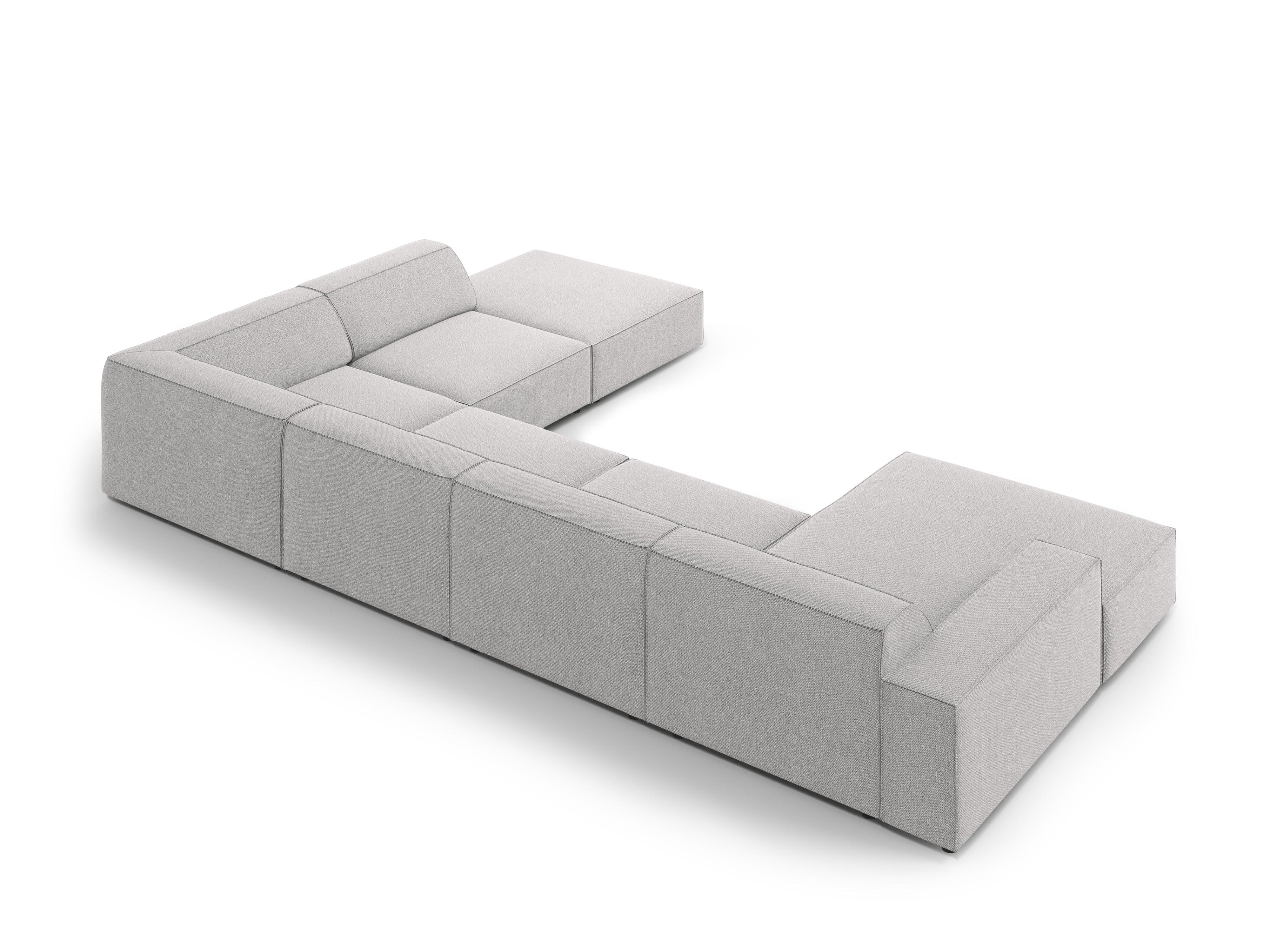 Sofa panoramiczna prawostronna JODIE jasnoszary Micadoni    Eye on Design