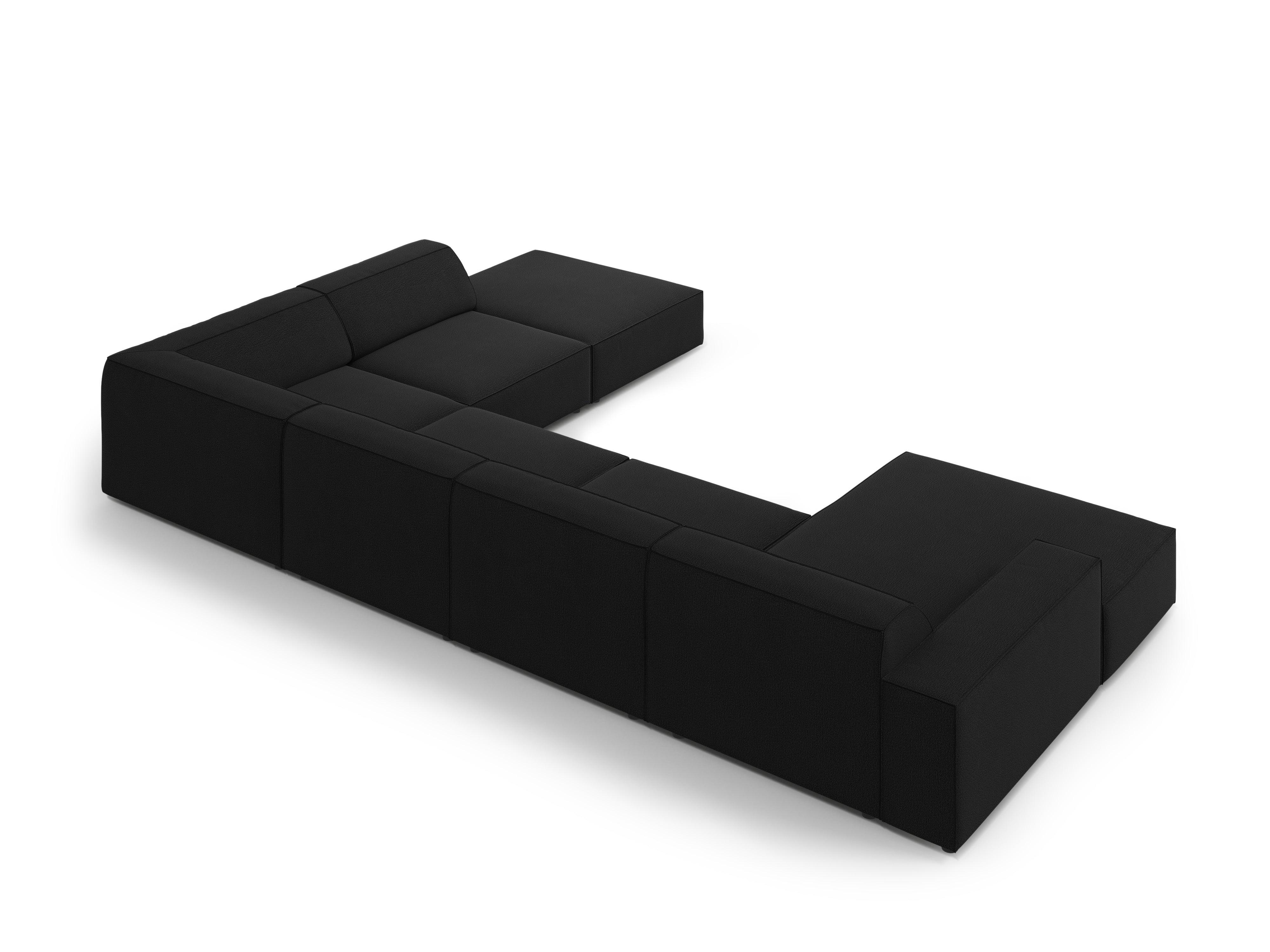 Sofa panoramiczna prawostronna JODIE czarny Micadoni    Eye on Design