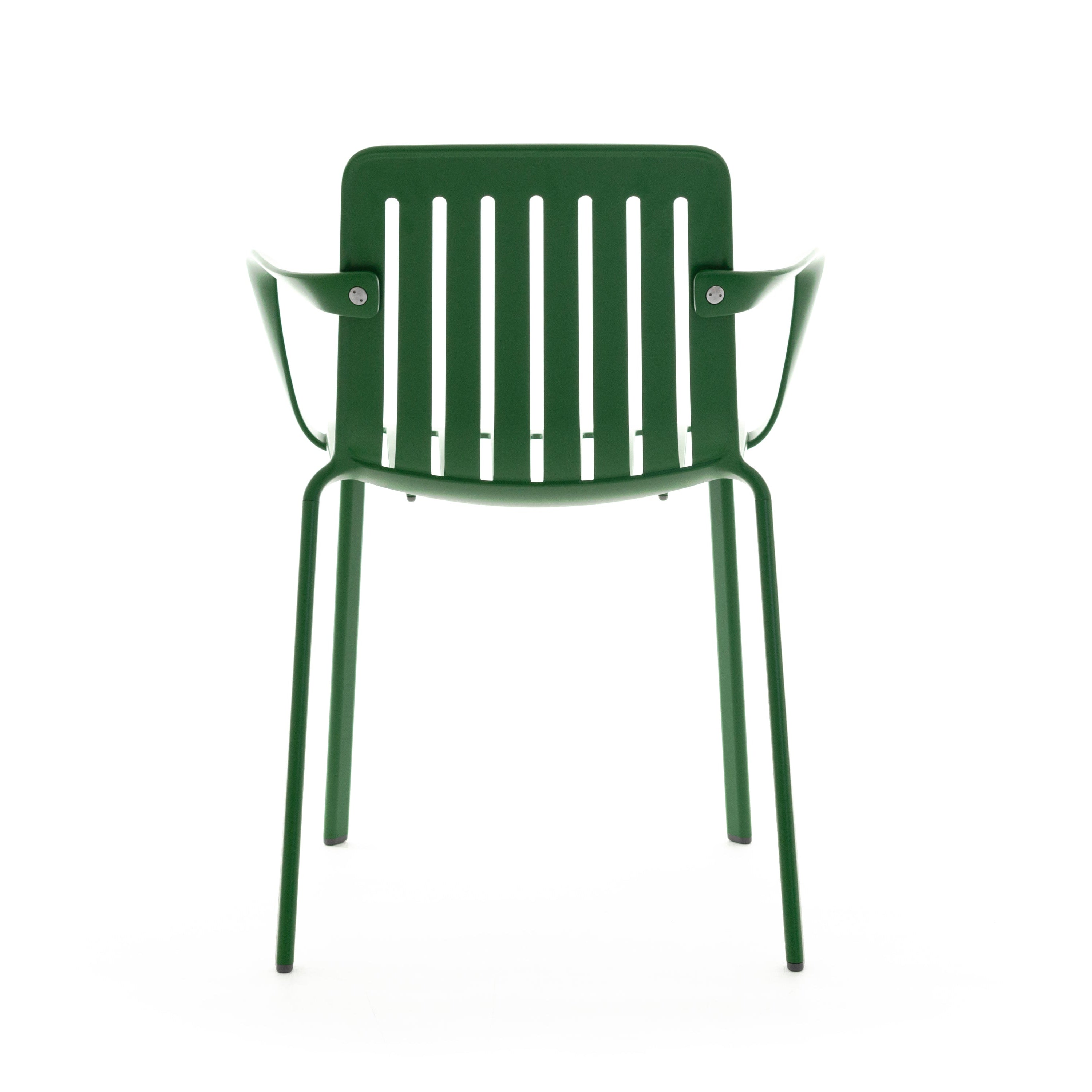 Krzesło zewnętrzne z podłokietnikami PLATO zielony Magis    Eye on Design