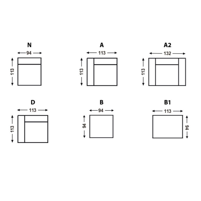 Sofa modułowa LAZY - kolor do wyboru Nordic Line    Eye on Design