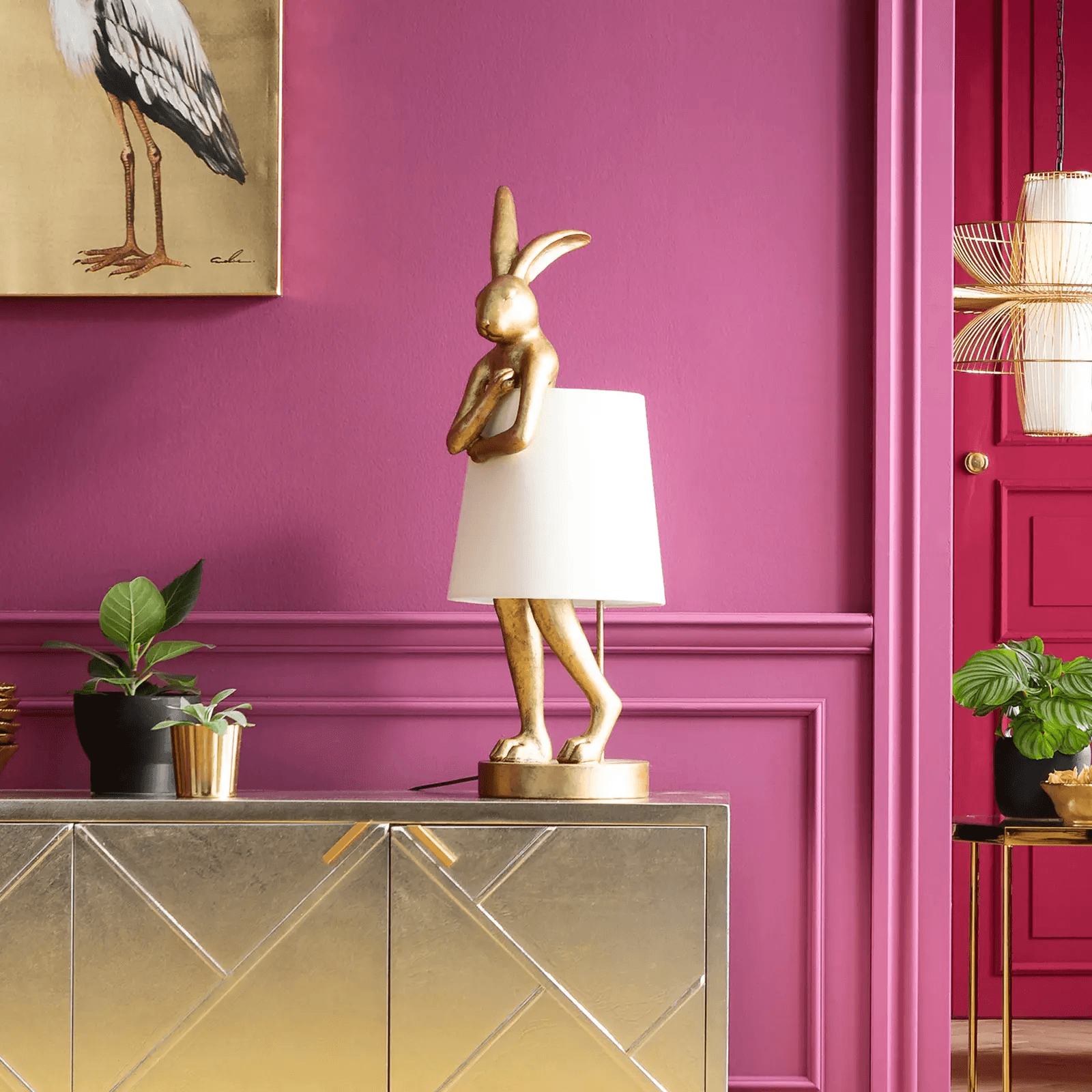 [brak] Lampa stołowa złota w kształcie królika Kare Design    Eye on Design