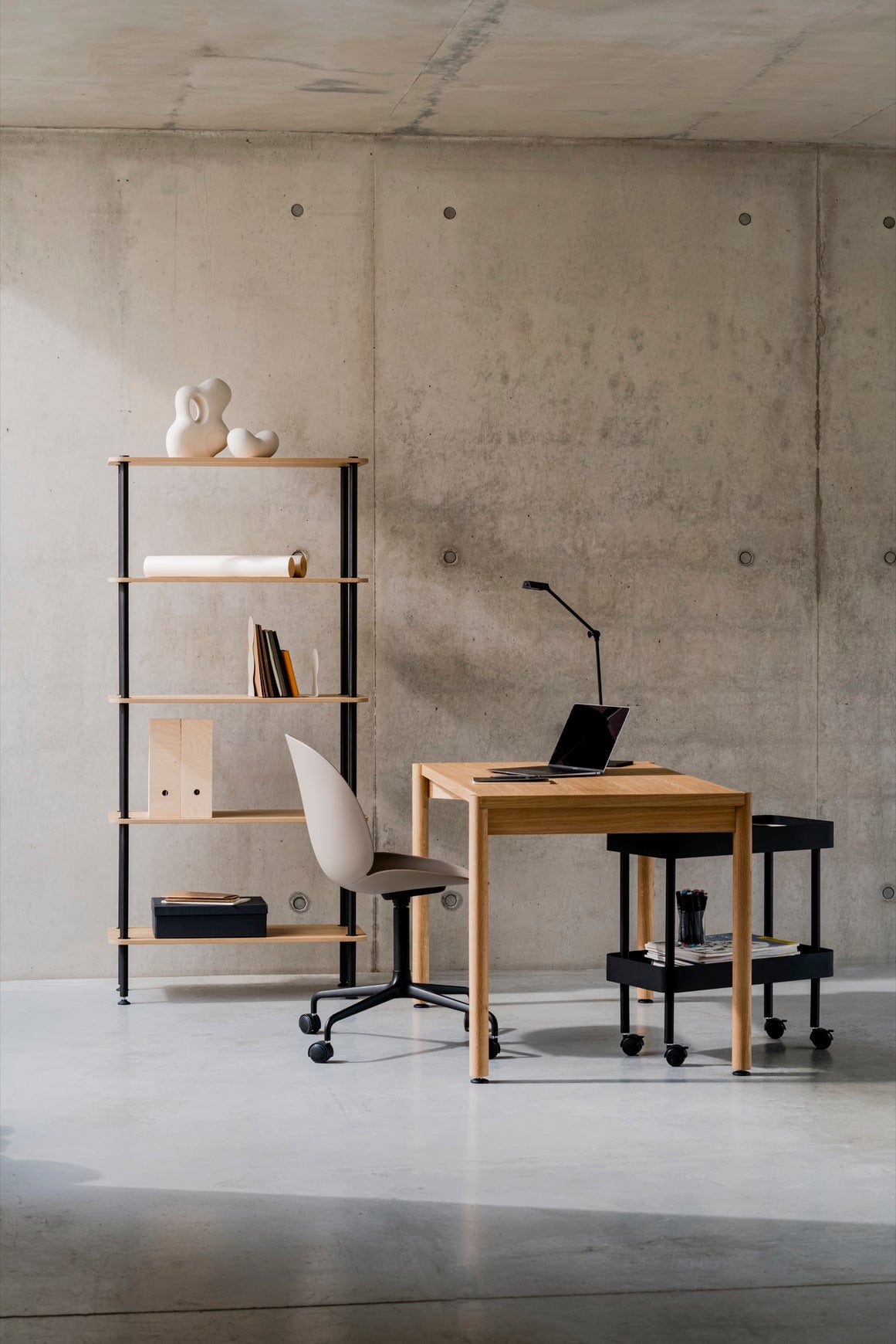 Regał 4-poziomowy TEIDI dębowy – styl skandynawski