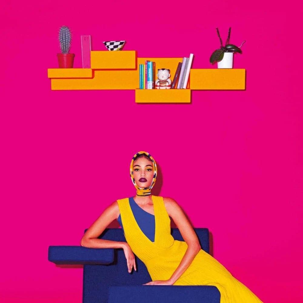 Półka na książki PRIMITIVE MINI różowy Qeeboo    Eye on Design