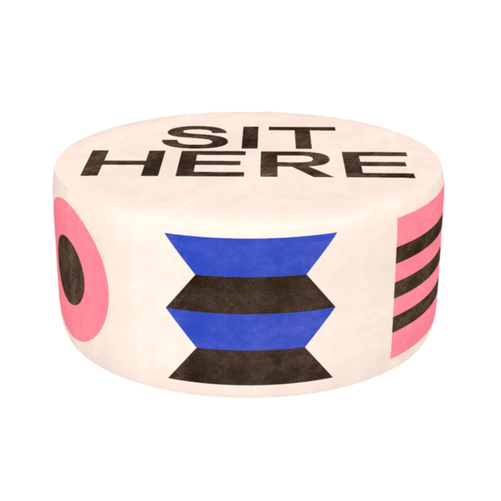 Puf SIT HERE biały Qeeboo    Eye on Design