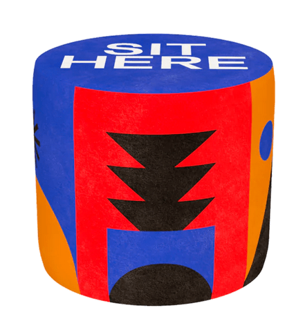 Puf SIT HERE niebieski Qeeboo    Eye on Design