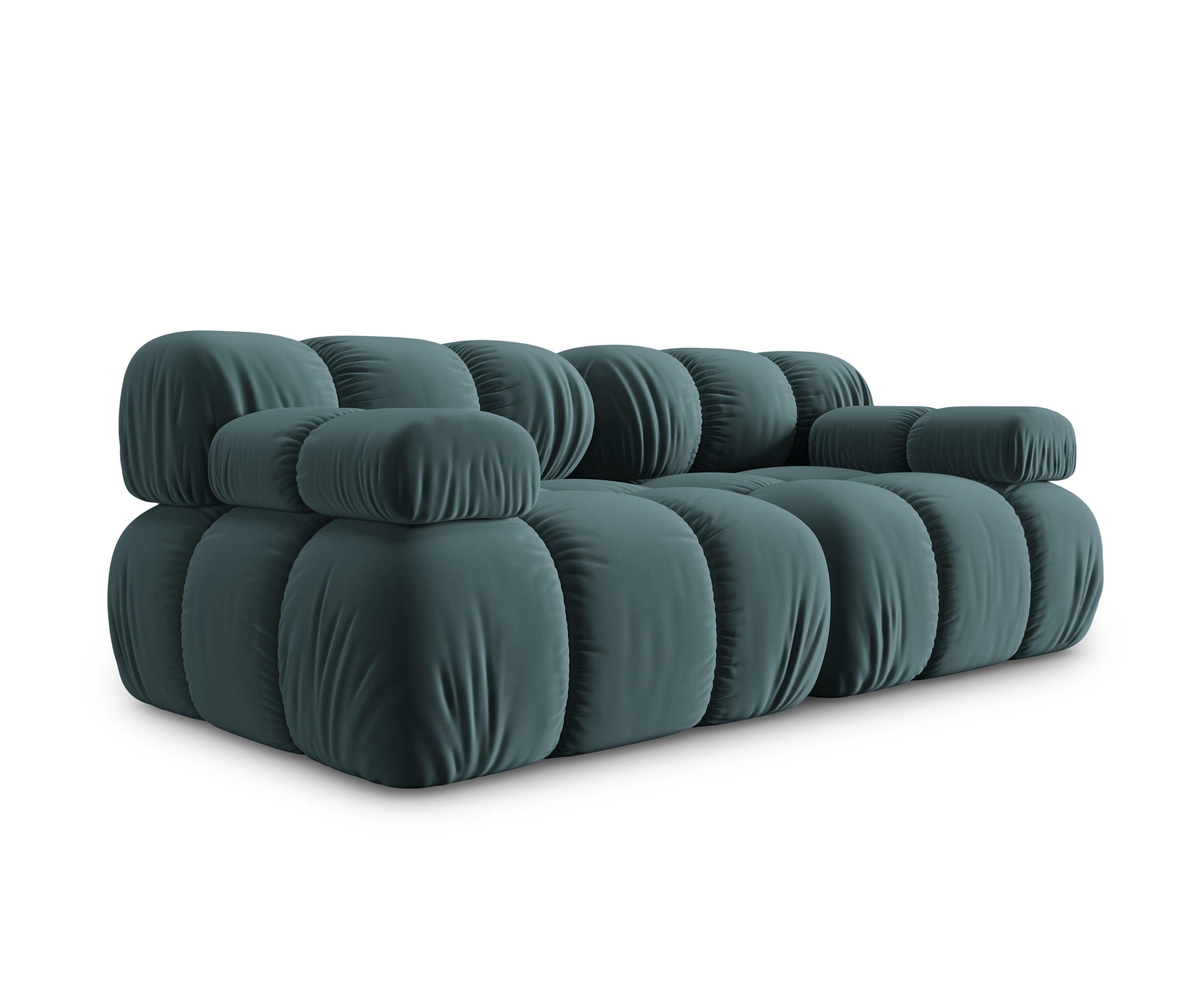 Sofa aksamitna 2-osobowa TROPEA petrol Milo Casa    Eye on Design