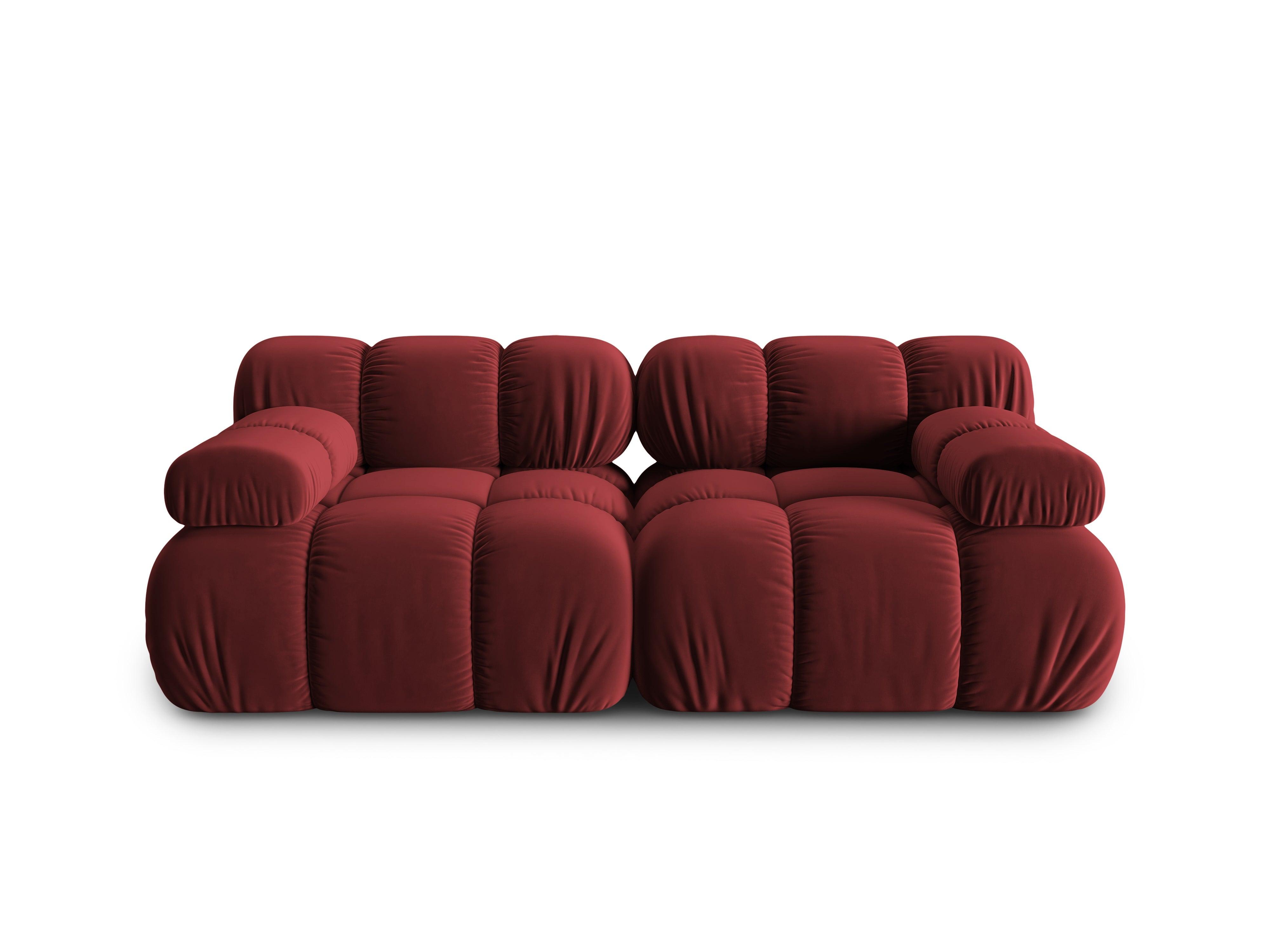 Sofa aksamitna 2-osobowa TROPEA rubinowy Milo Casa    Eye on Design