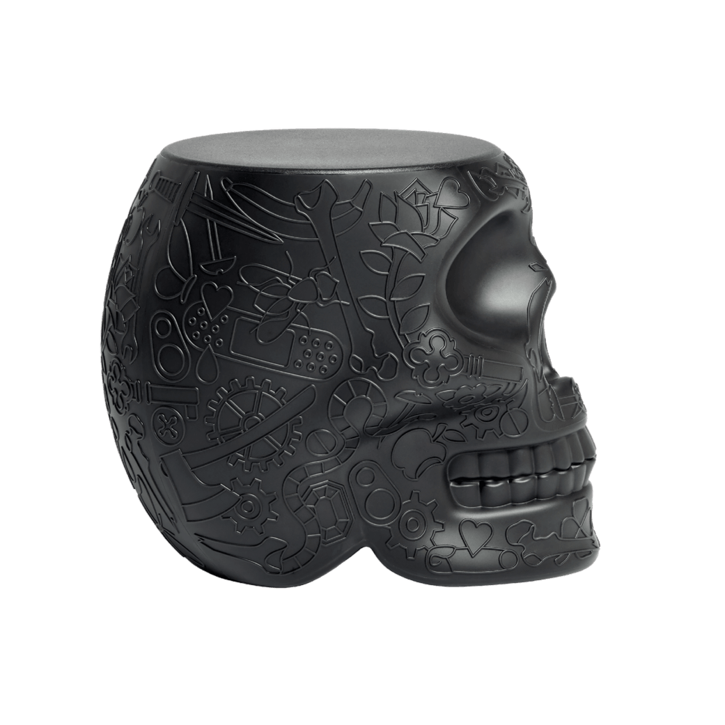 Stołek i stolik boczny MEXICO czarny Qeeboo    Eye on Design