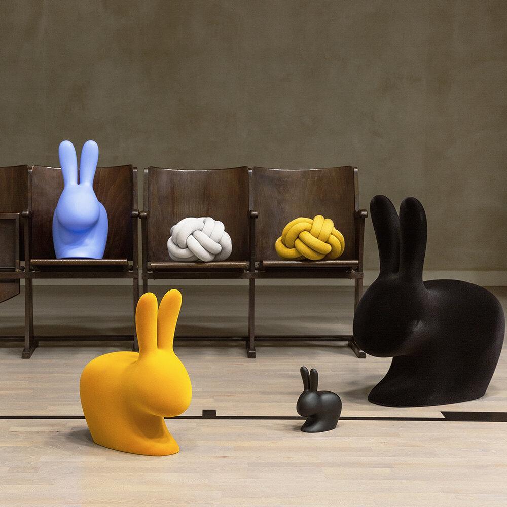 Stoper do drzwi RABBIT pomarańczowy Qeeboo    Eye on Design